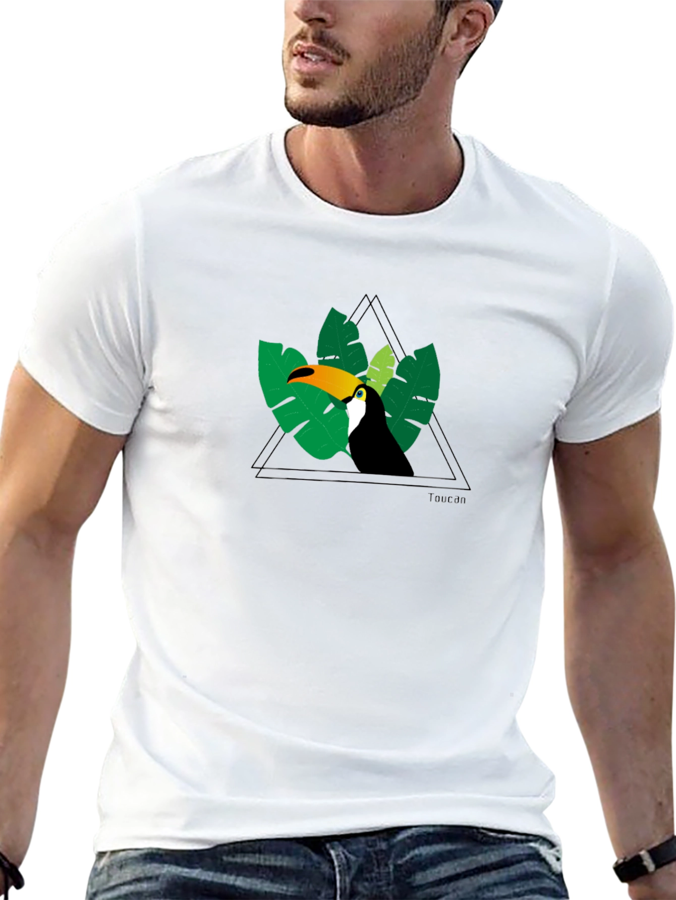 Toucan Graphic Tee - Tropical Bird Design