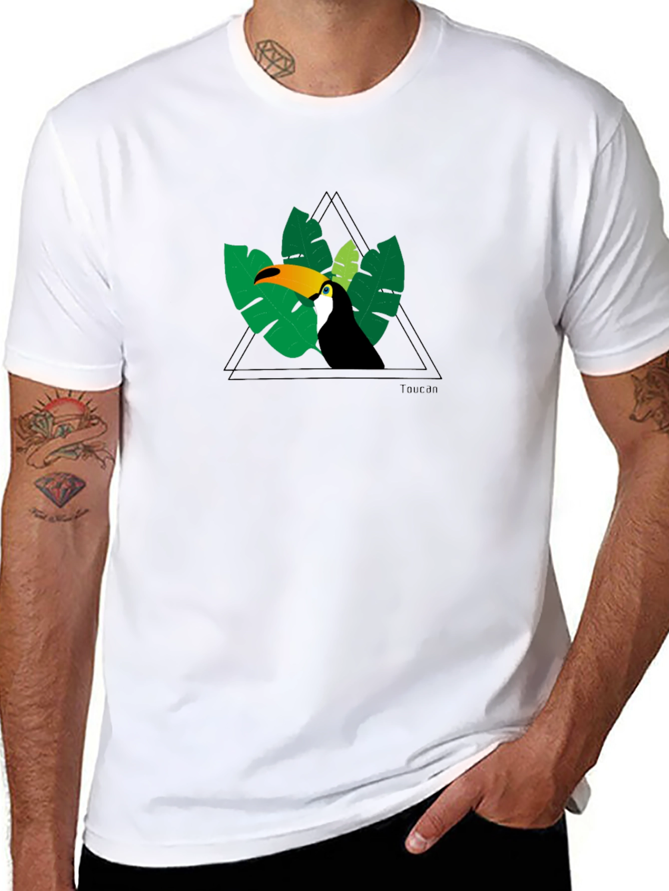 Toucan Graphic Tee - Tropical Bird Design