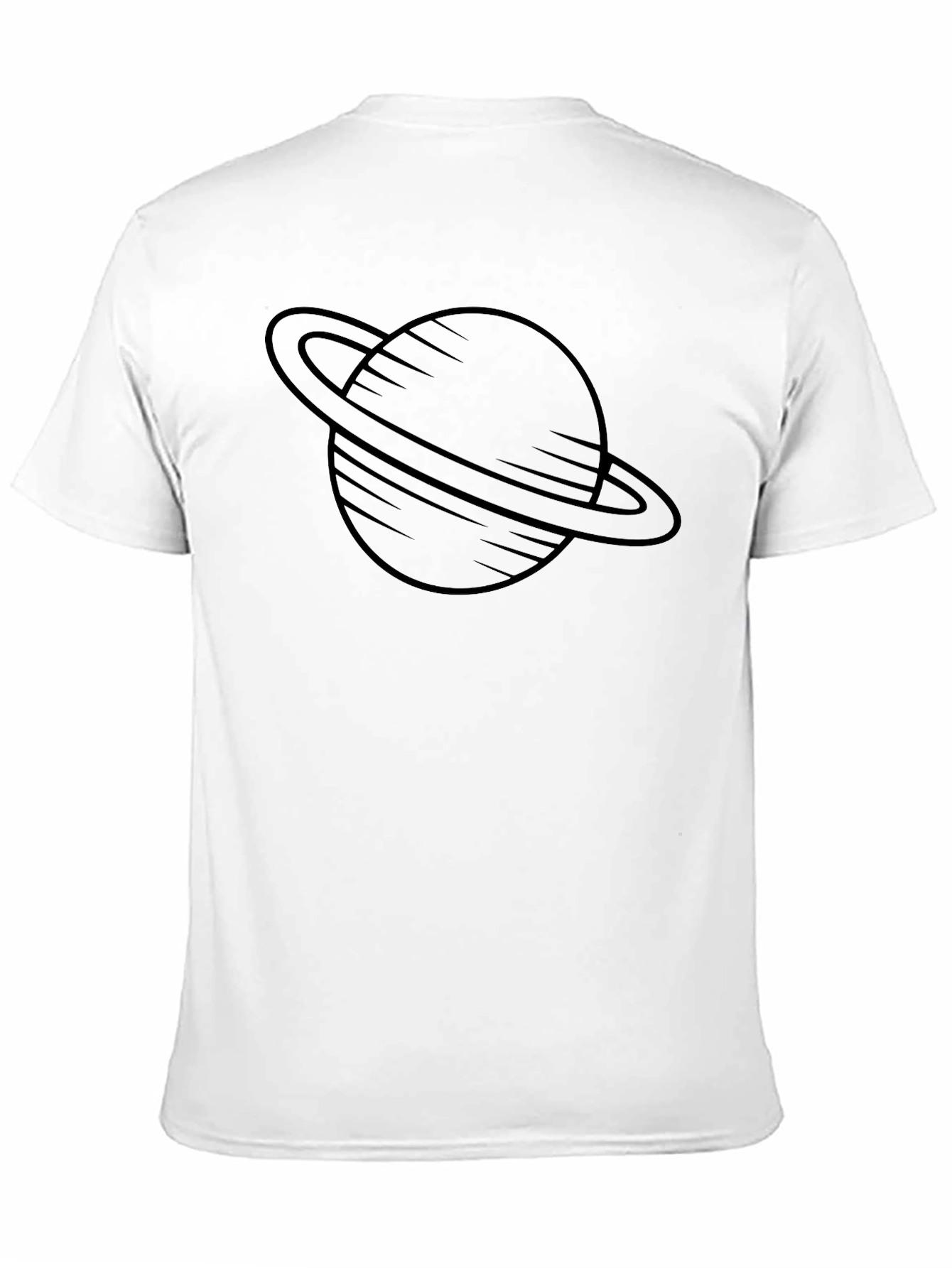 Saturn Graphic Mens Black T-Shirt