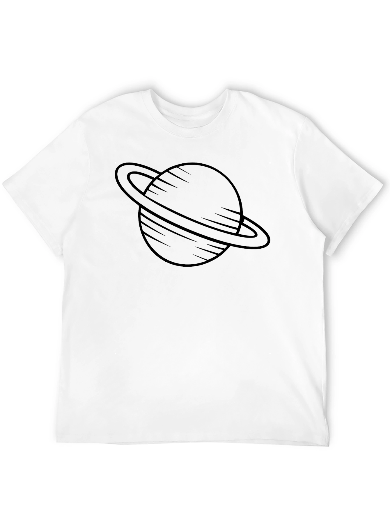 Saturn Graphic Mens Black T-Shirt