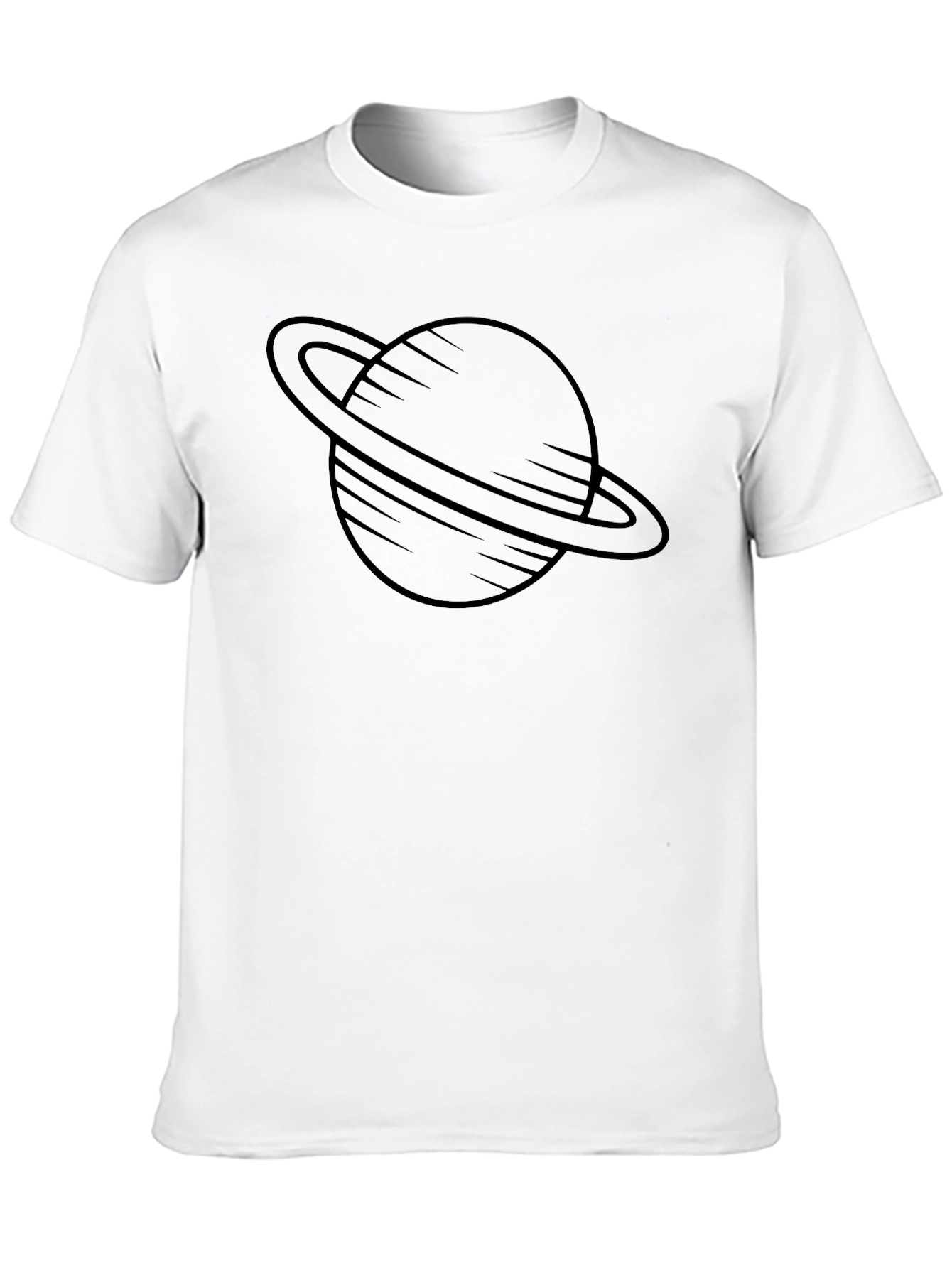 Saturn Graphic Mens Black T-Shirt