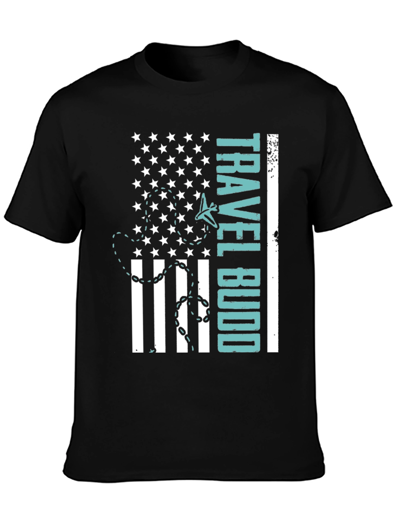 Travel Budd T-Shirt - American Flag Design