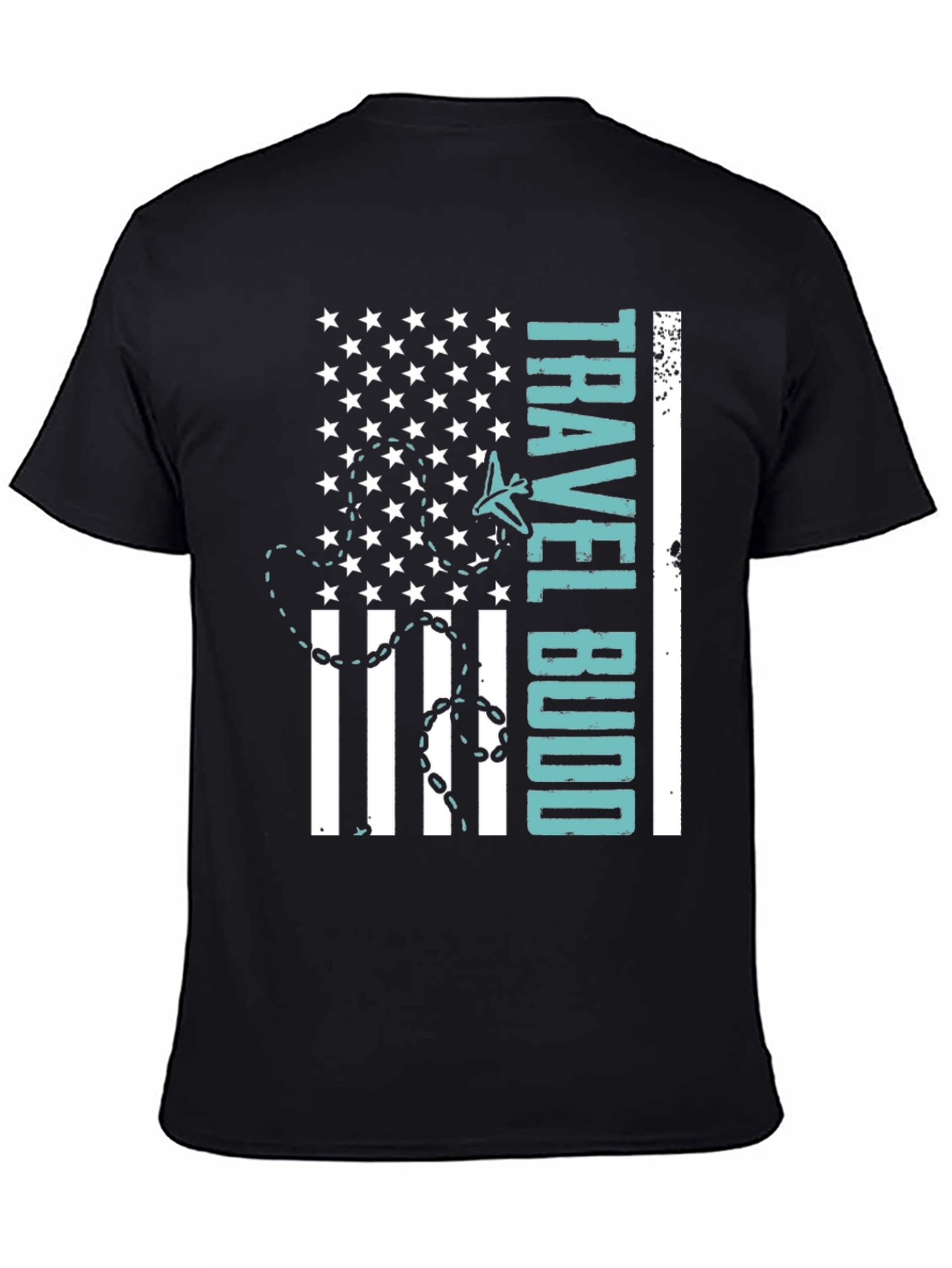 Travel Budd T-Shirt - American Flag Design