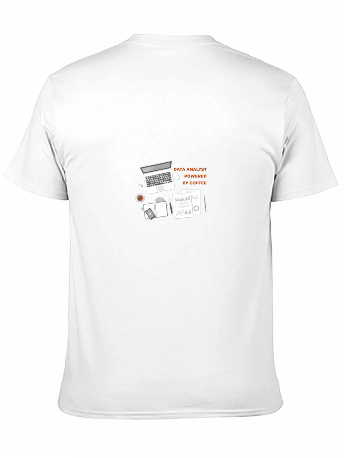 Data Analyst Powered by Coffee Black T-Shirt