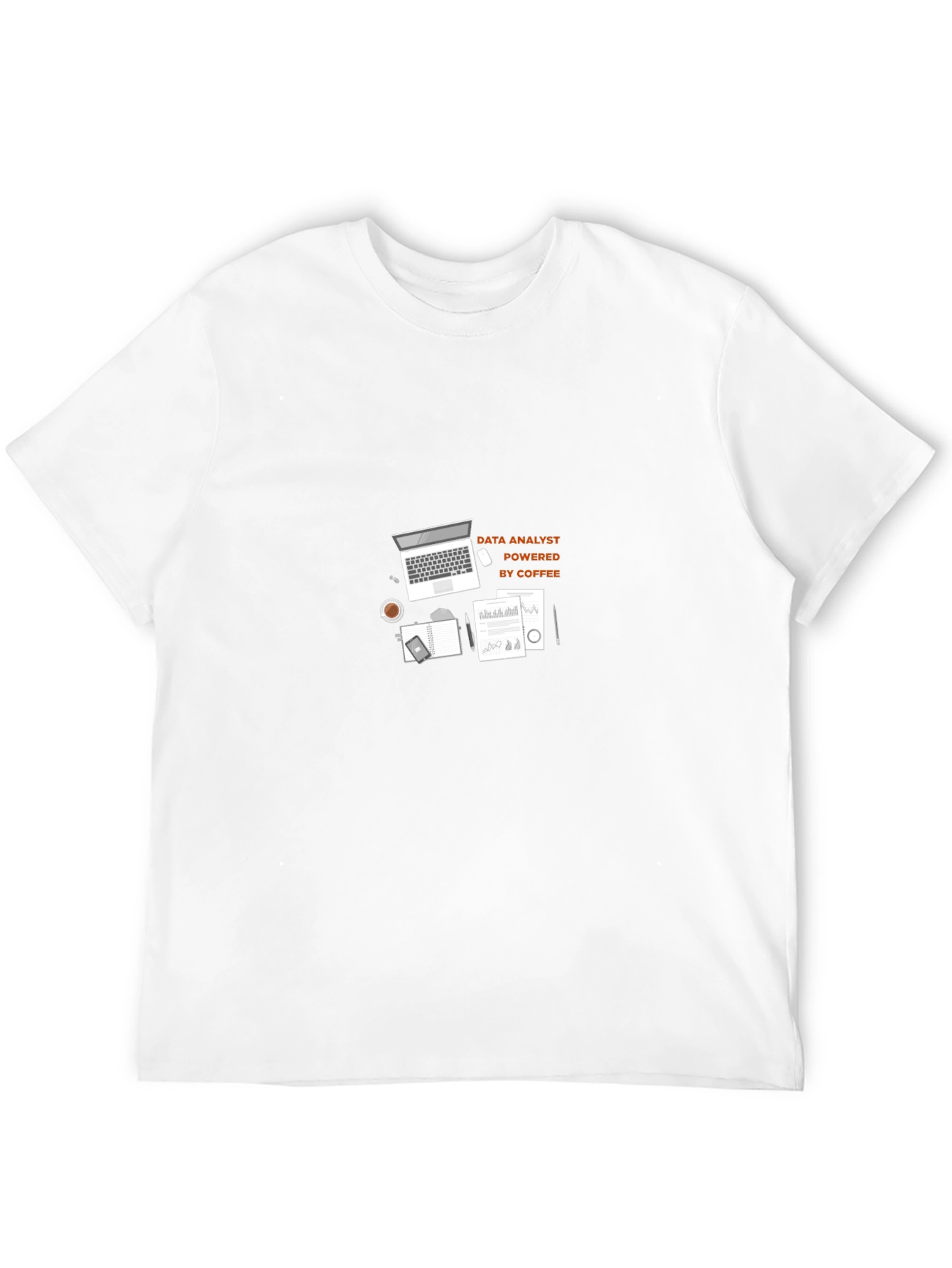 Data Analyst Powered by Coffee Black T-Shirt
