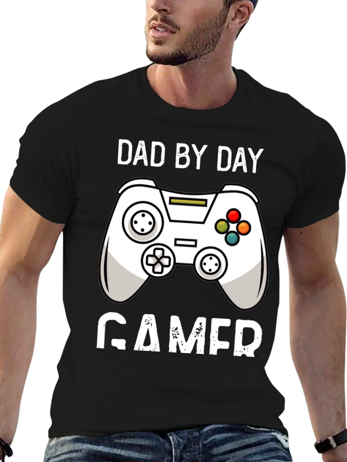 Dad By Day Gamer Black T-Shirt