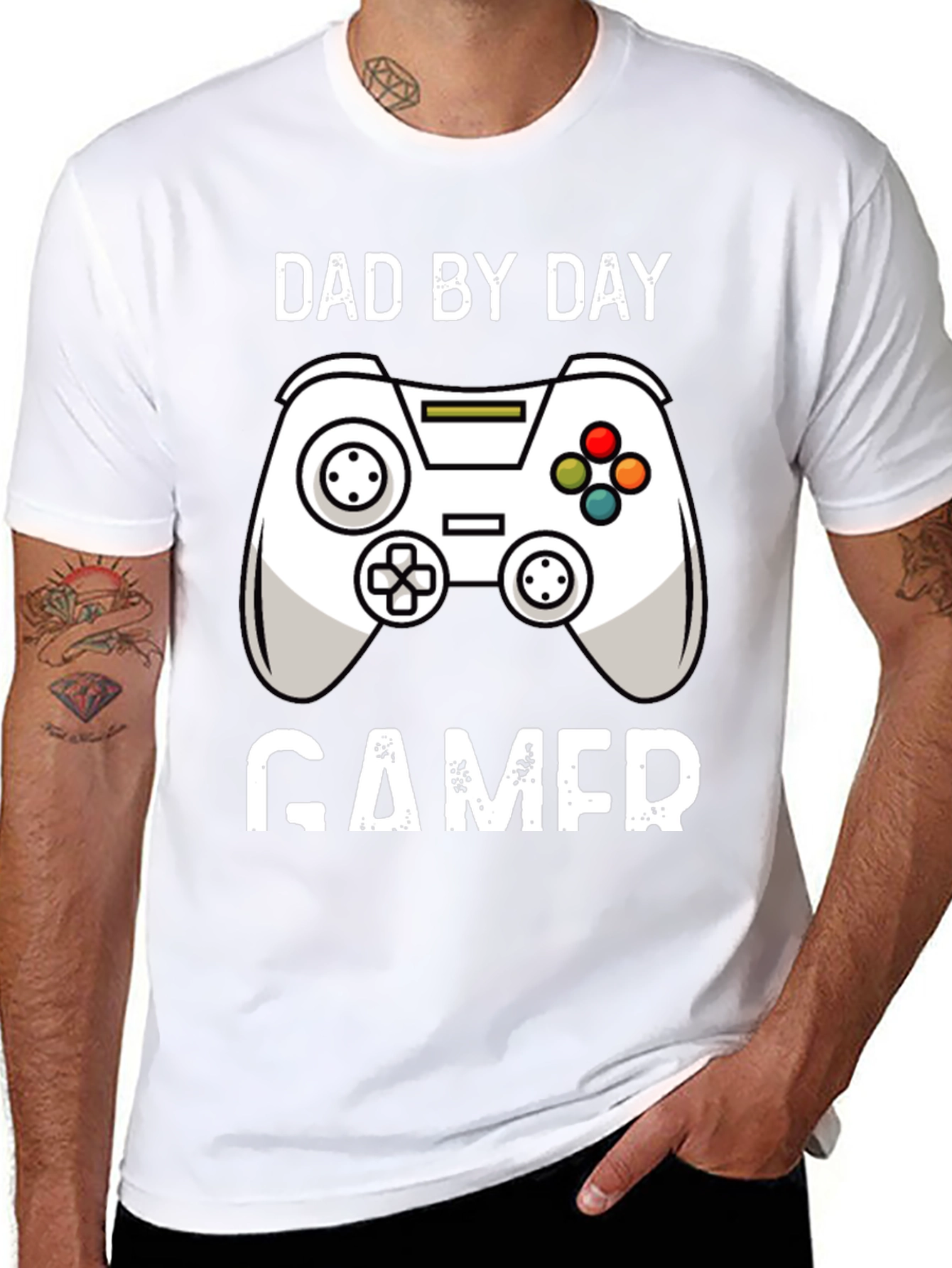 Dad By Day Gamer Black T-Shirt
