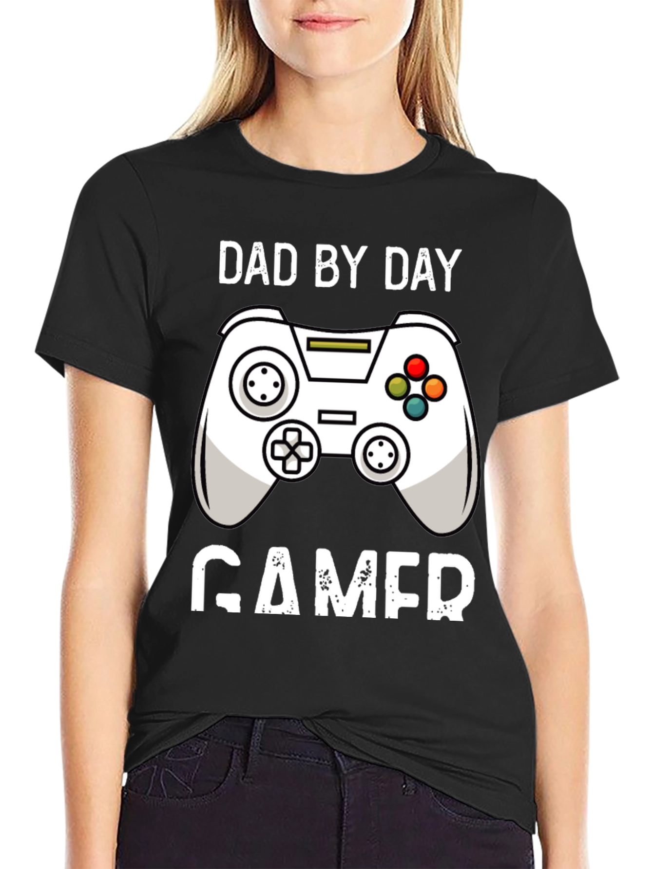 Dad By Day Gamer Black T-Shirt