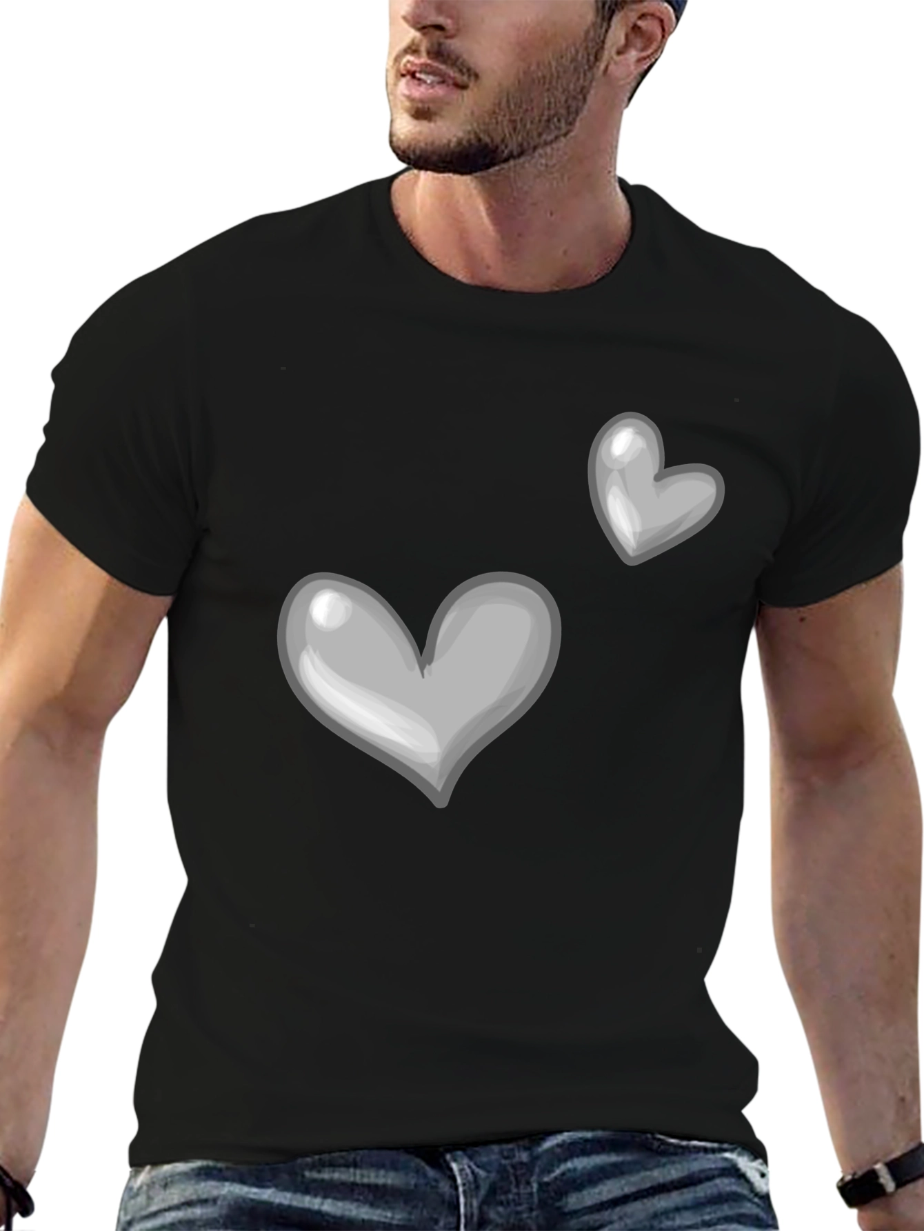 Heart Graphic Tee - Classic Soft Cotton Shirt