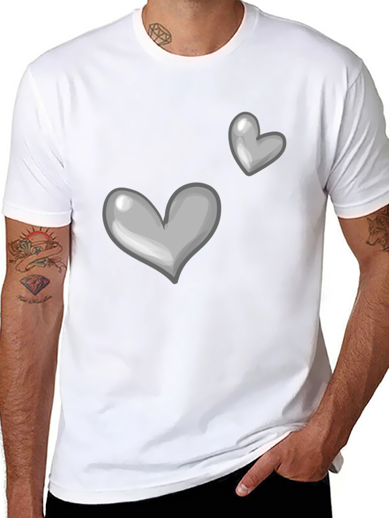 Heart Graphic Tee - Classic Soft Cotton Shirt