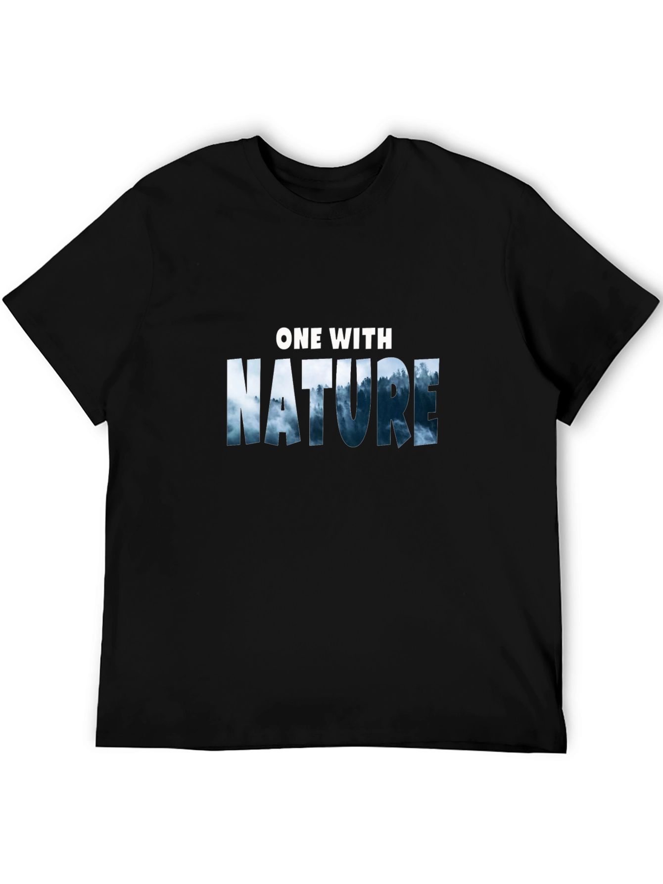 Nature Graphic Tee -  One with Nature Black T-Shirt