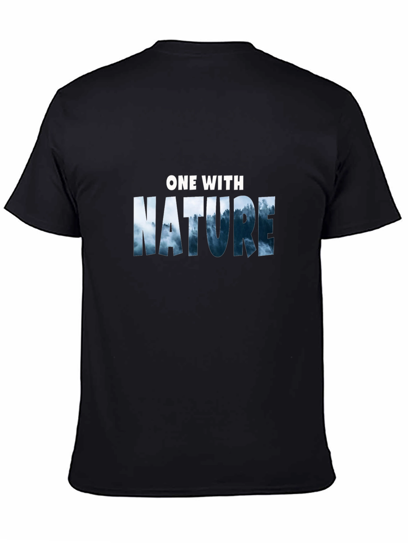 Nature Graphic Tee -  One with Nature Black T-Shirt