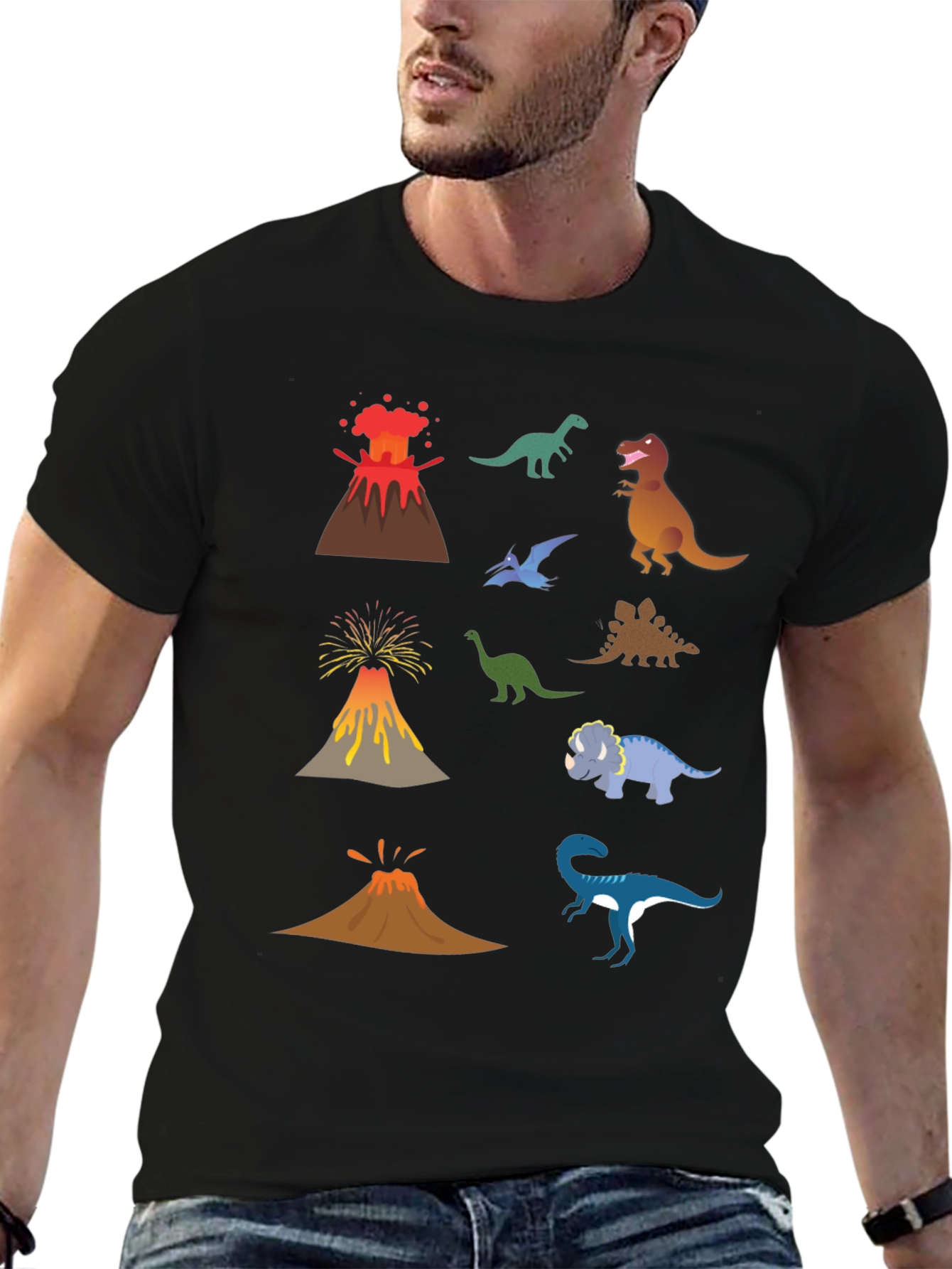 Dino Volcano T-Shirt - Prehistoric Fun!