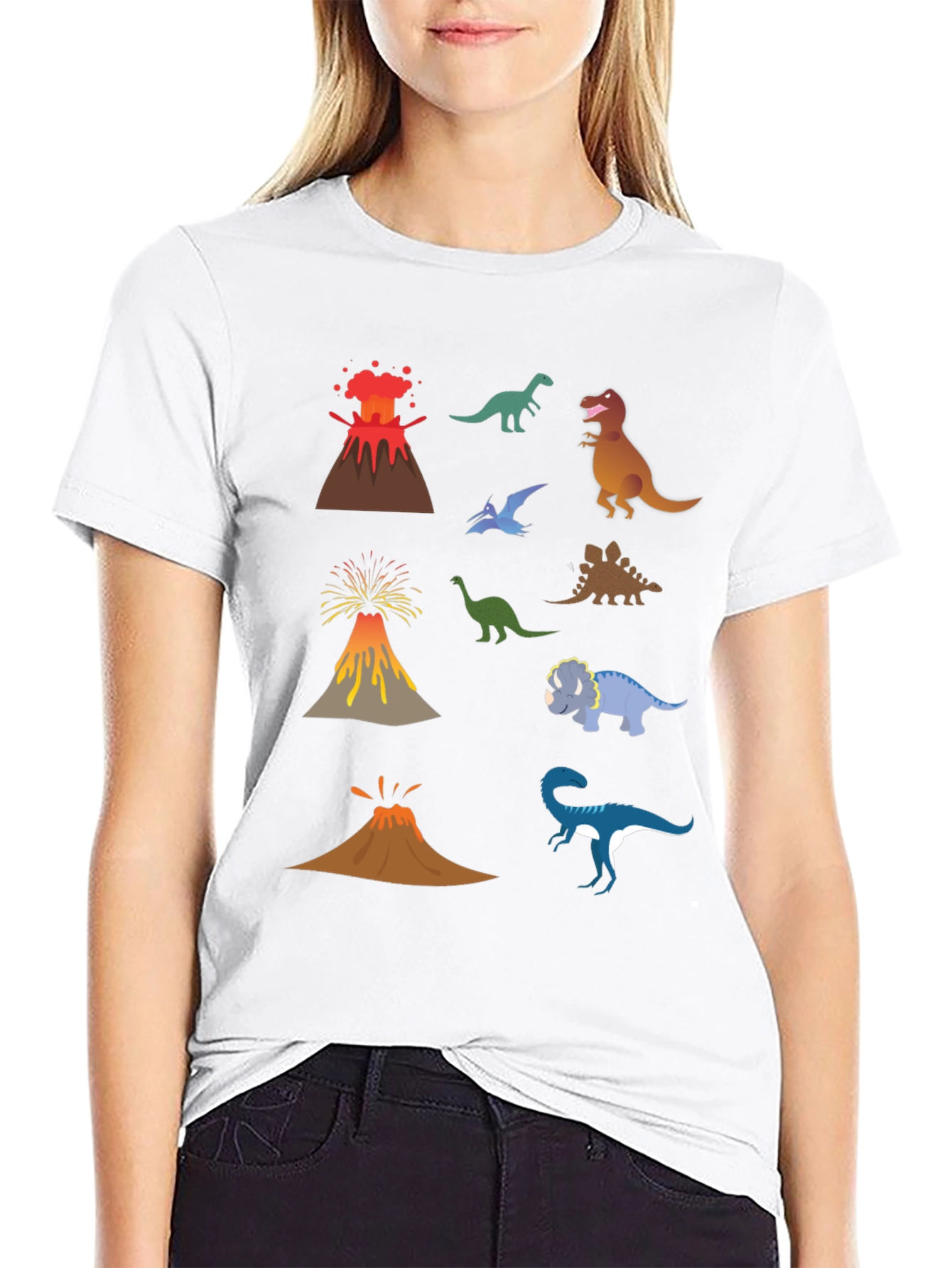 Dino Volcano T-Shirt - Prehistoric Fun!
