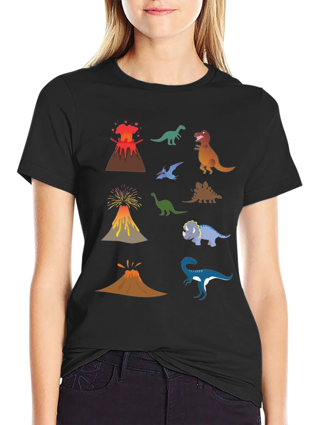 Dino Volcano T-Shirt - Prehistoric Fun!