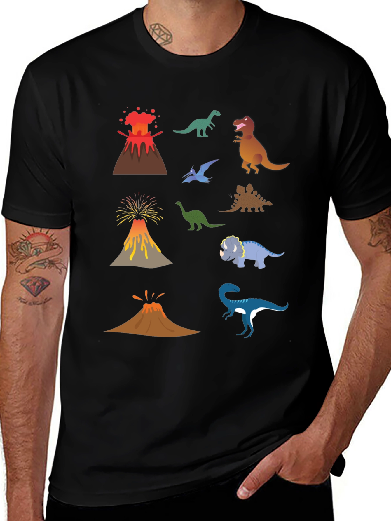 Dino Volcano T-Shirt - Prehistoric Fun!