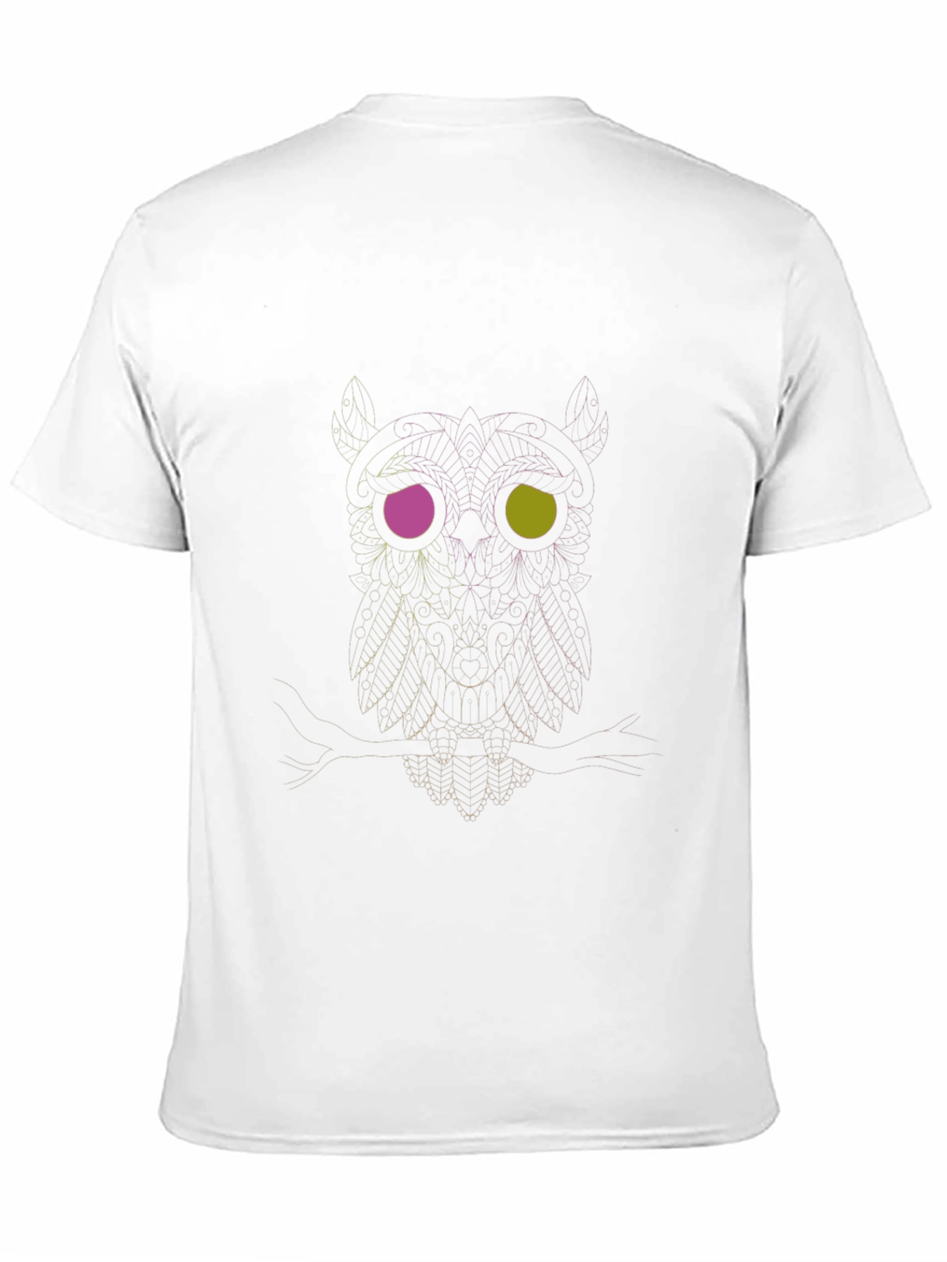 Mystic Owl Graphic Print Black T-Shirt