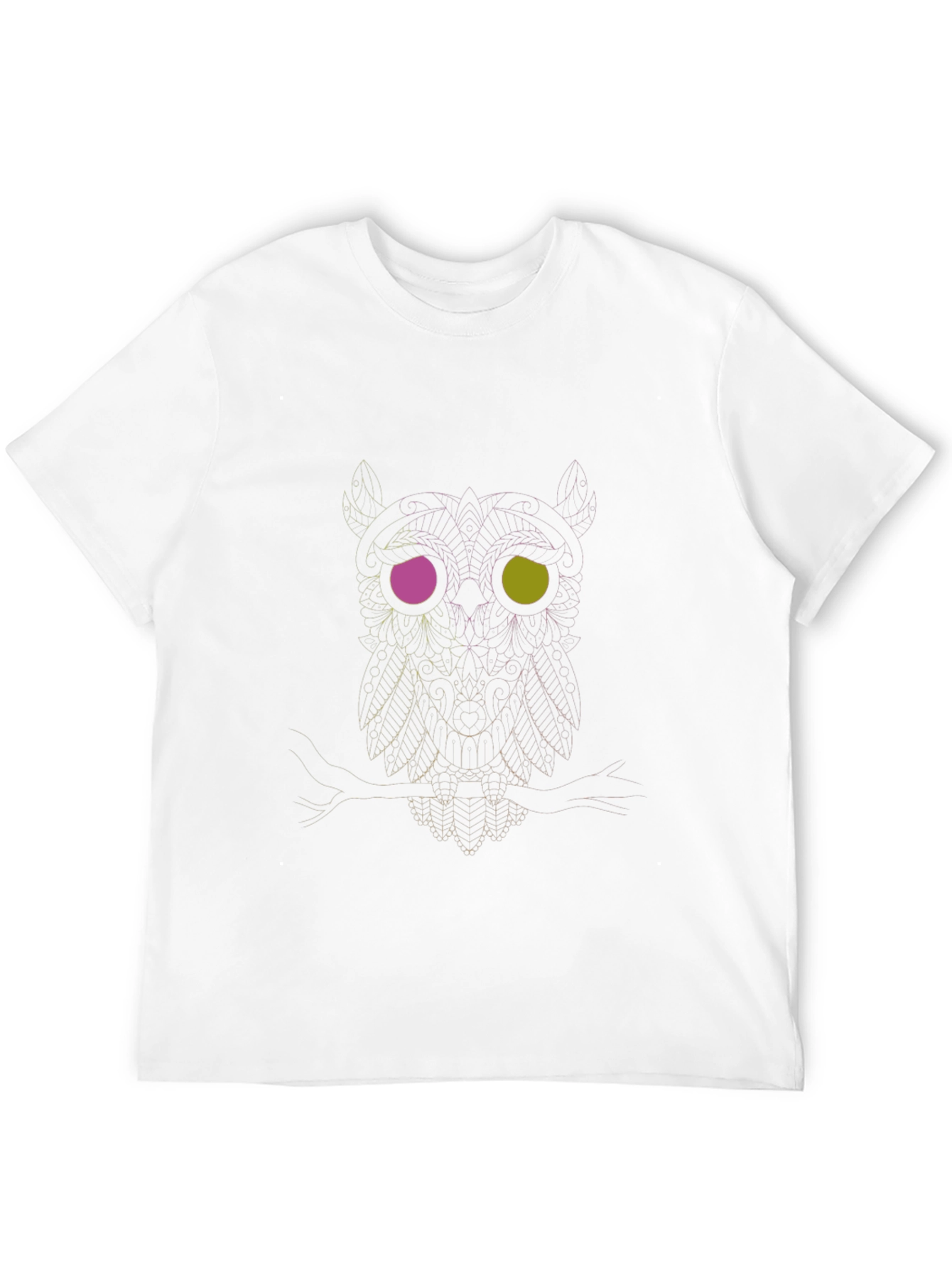 Mystic Owl Graphic Print Black T-Shirt
