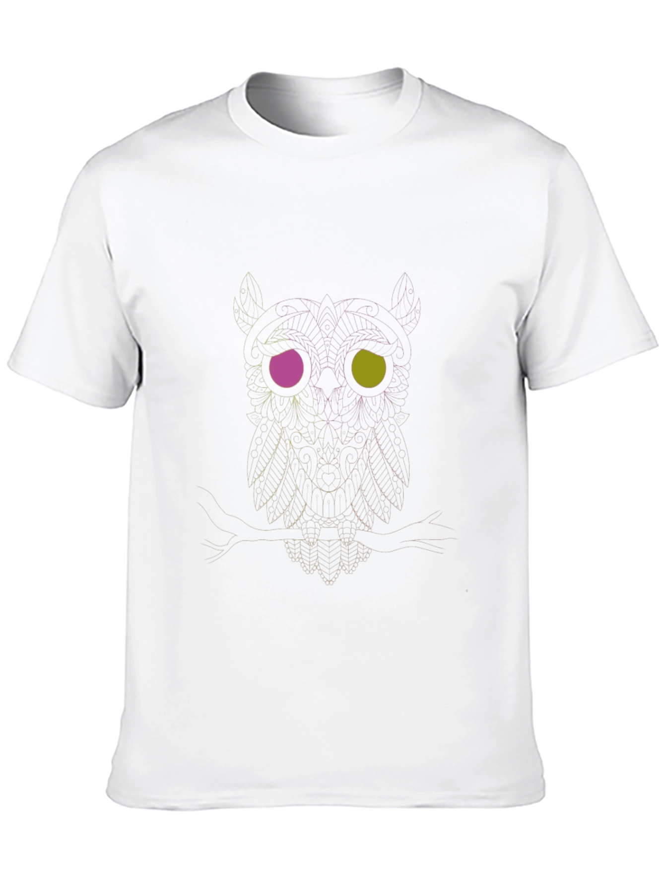Mystic Owl Graphic Print Black T-Shirt
