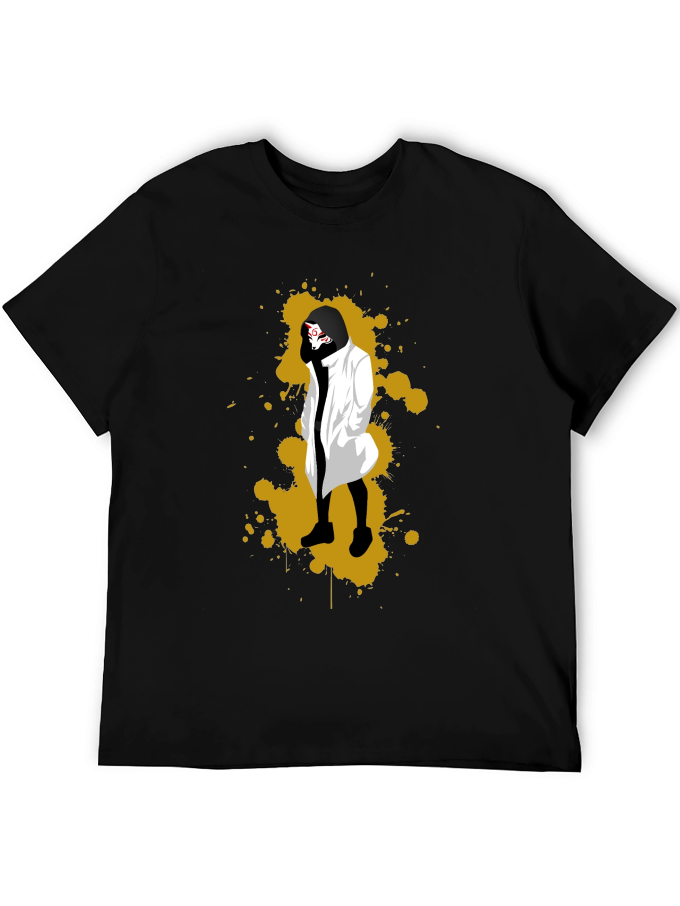 Stylish Anime Graphic Black T-Shirt