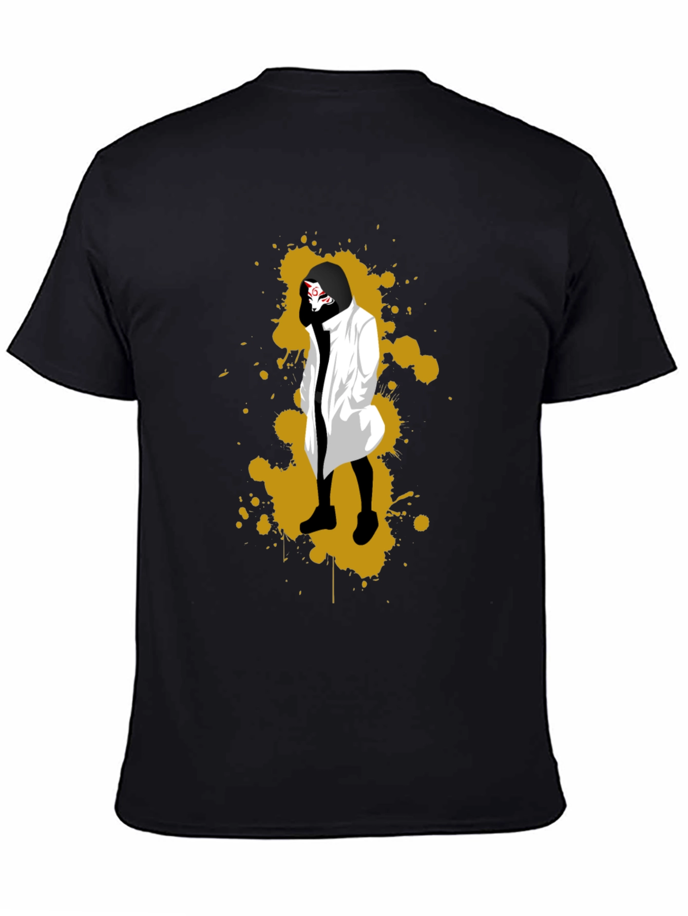 Stylish Anime Graphic Black T-Shirt