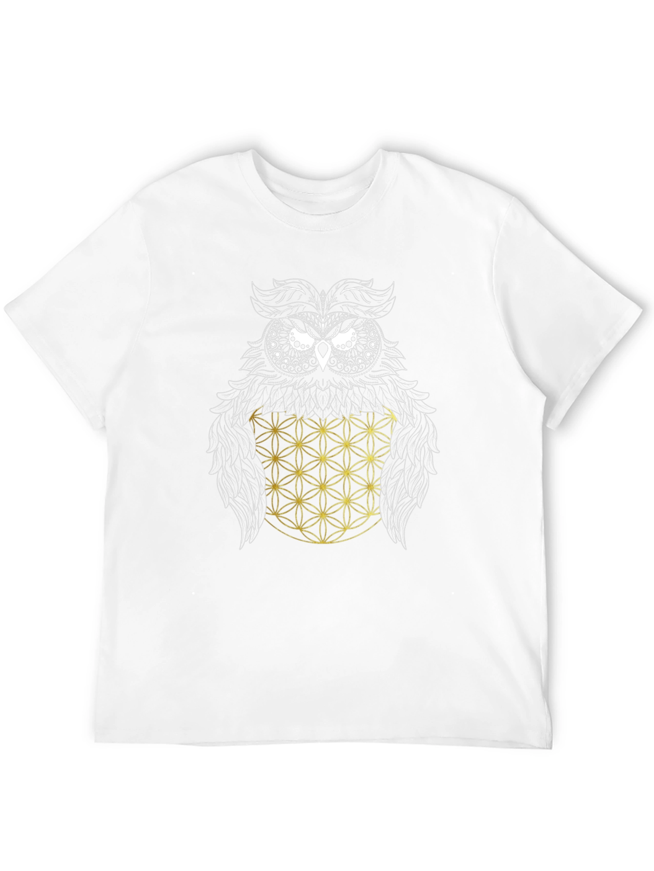 Owl Geometric Graphic Print Tee