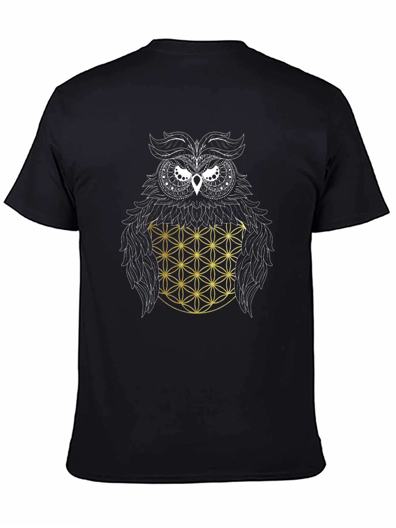 Owl Geometric Graphic Print Tee