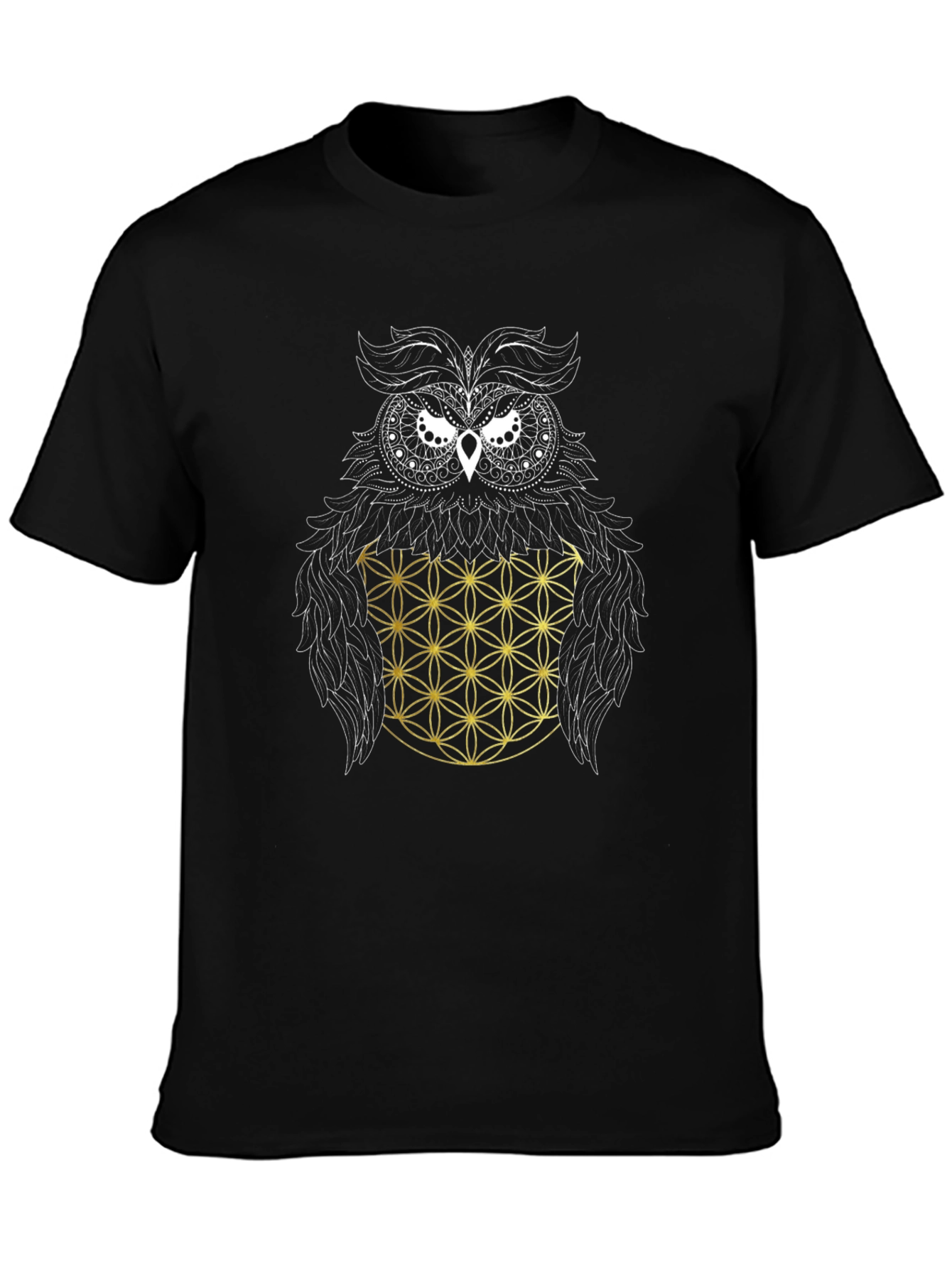 Owl Geometric Graphic Print Tee