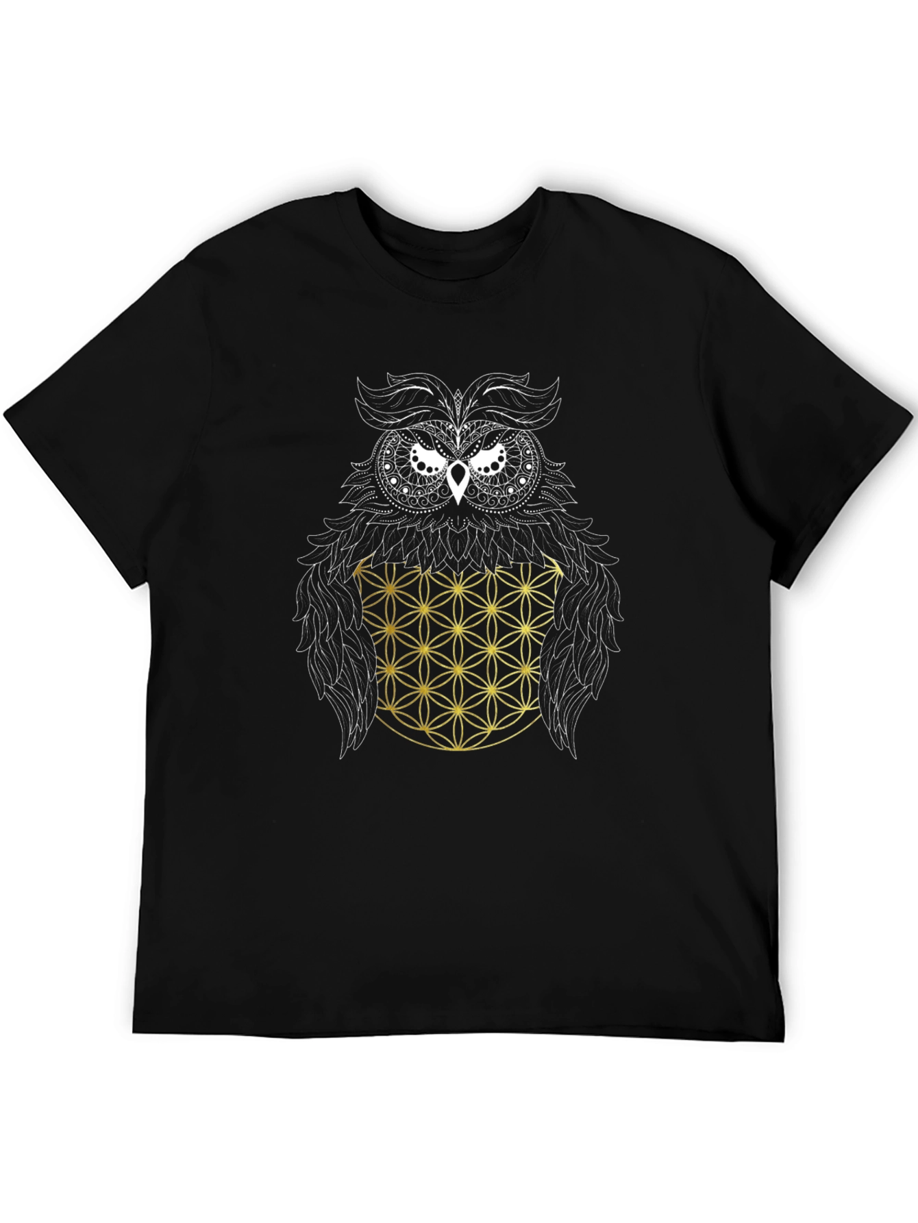 Owl Geometric Graphic Print Tee