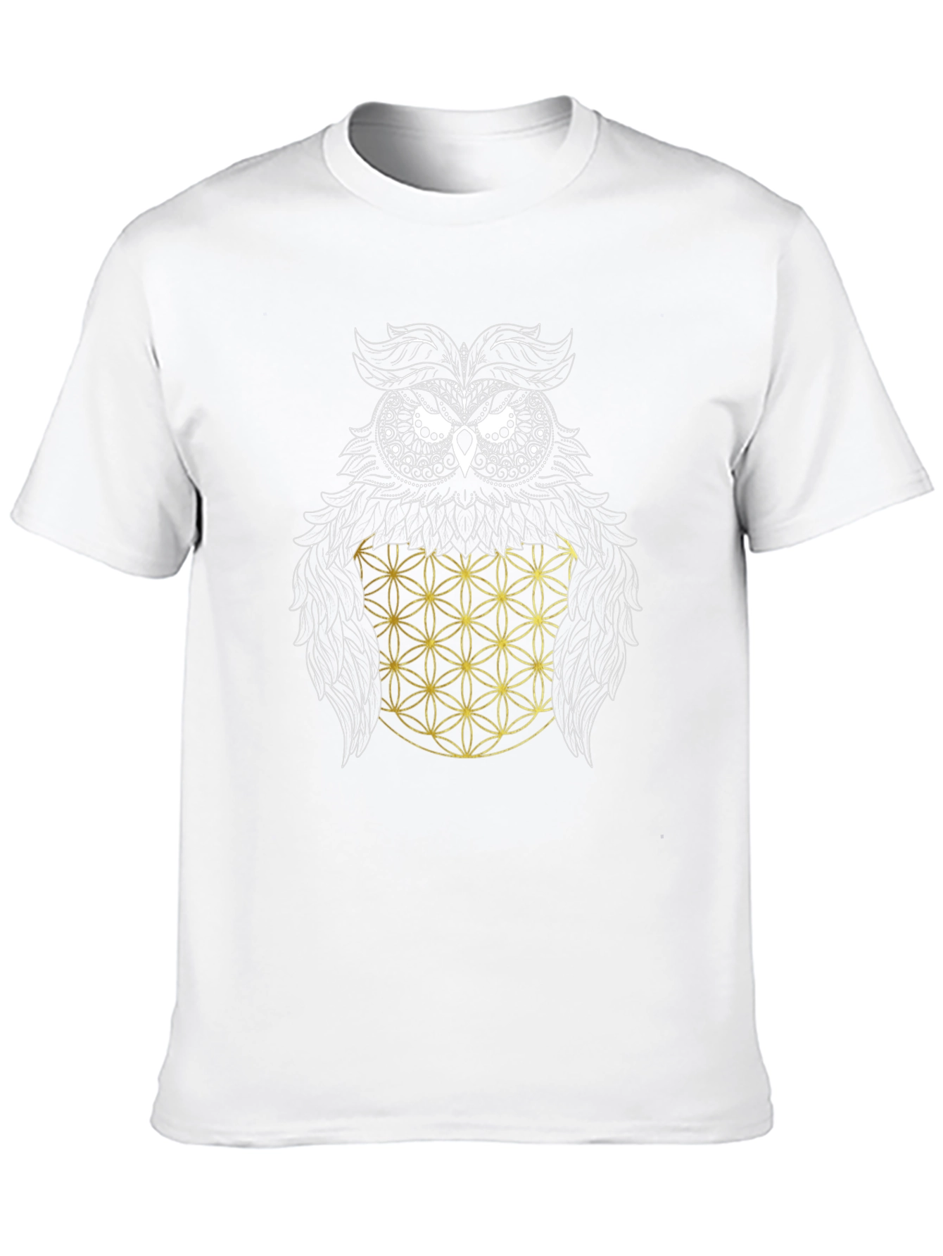 Owl Geometric Graphic Print Tee