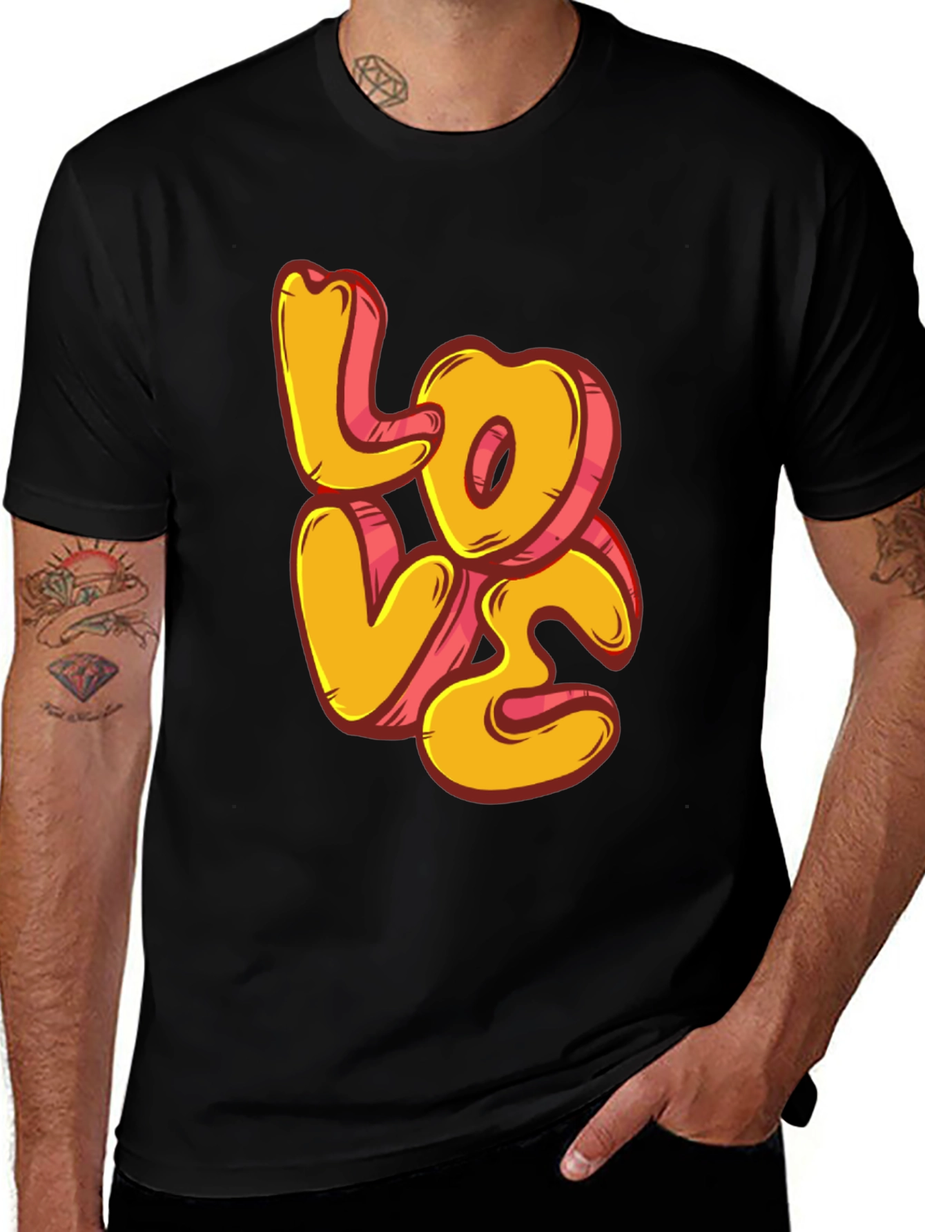 Love Graphic Black T-Shirt