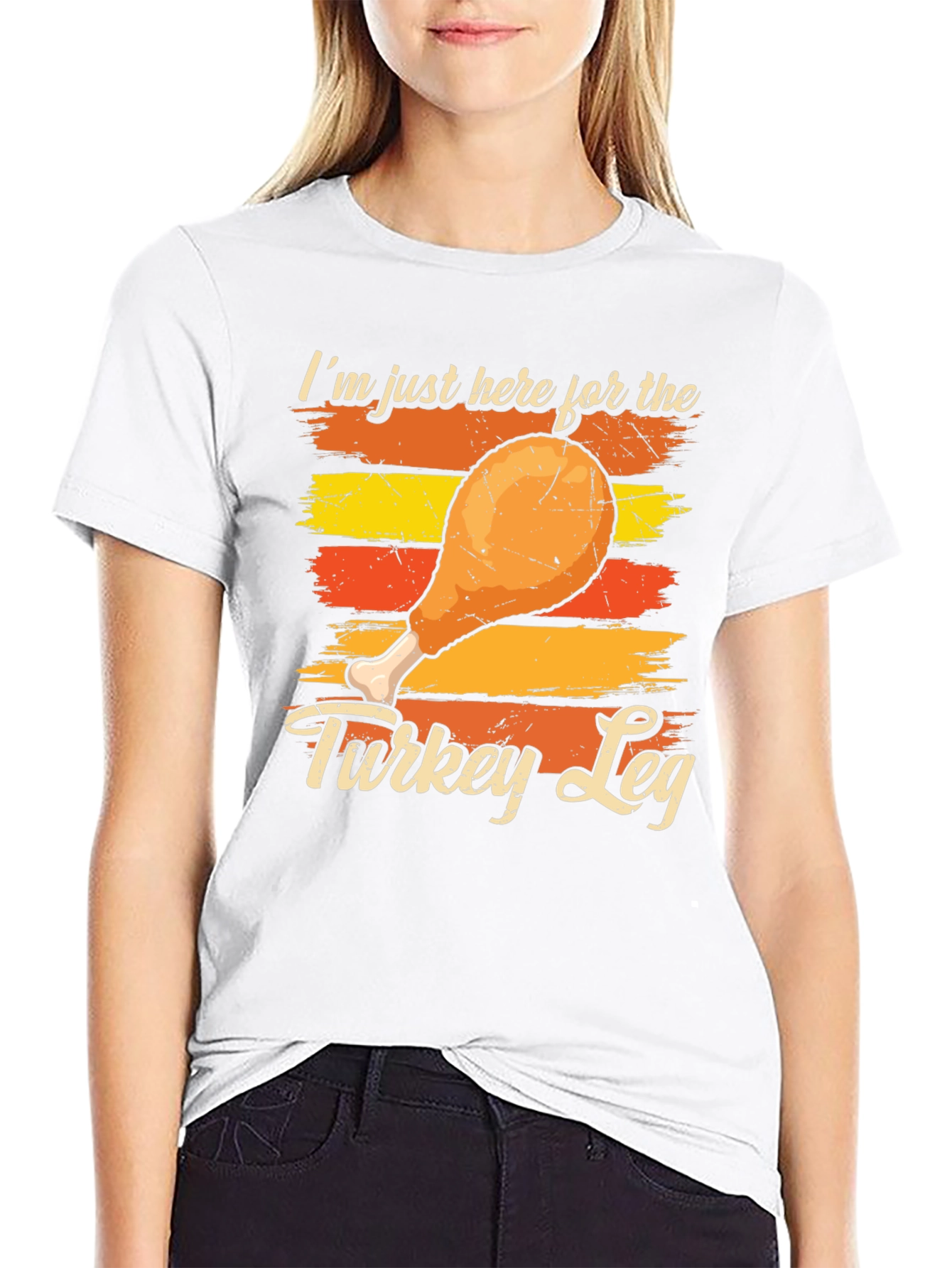 Turkey Leg Graphic T-Shirt - Festive Holiday Apparel