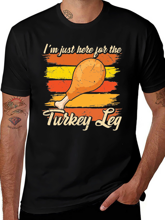 Turkey Leg Graphic T-Shirt - Festive Holiday Apparel
