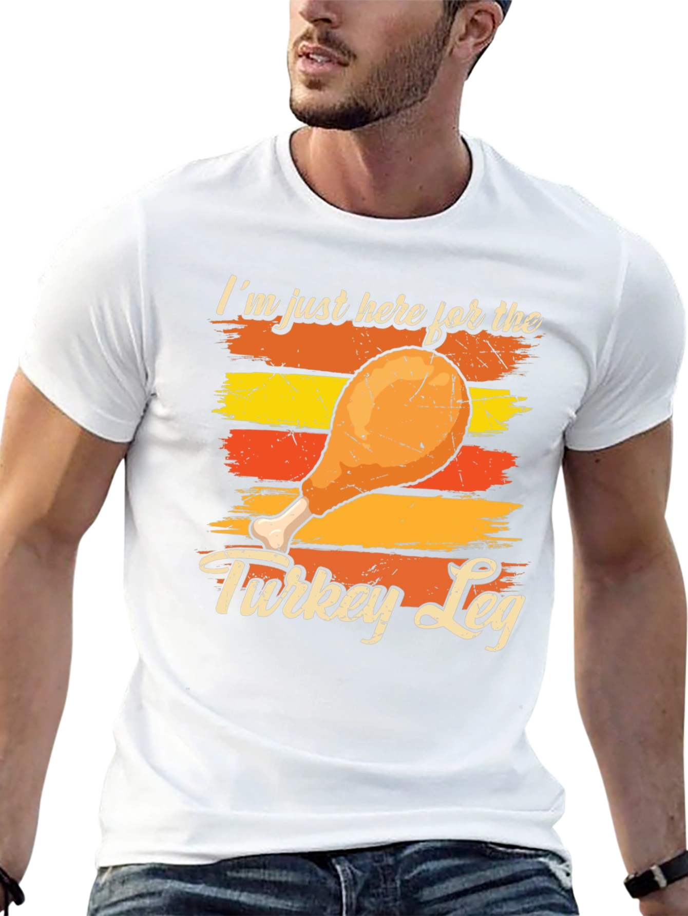 Turkey Leg Graphic T-Shirt - Festive Holiday Apparel