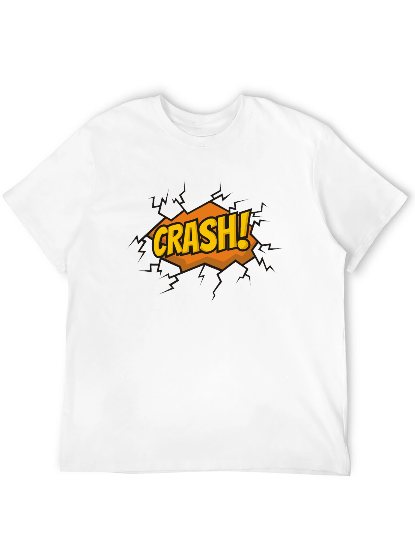 Crash Graphic Print Black T-Shirt