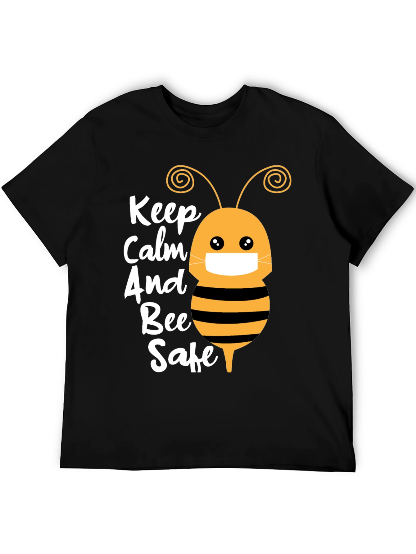 Keep Calm and Bee Safe Graphic T-Shirt