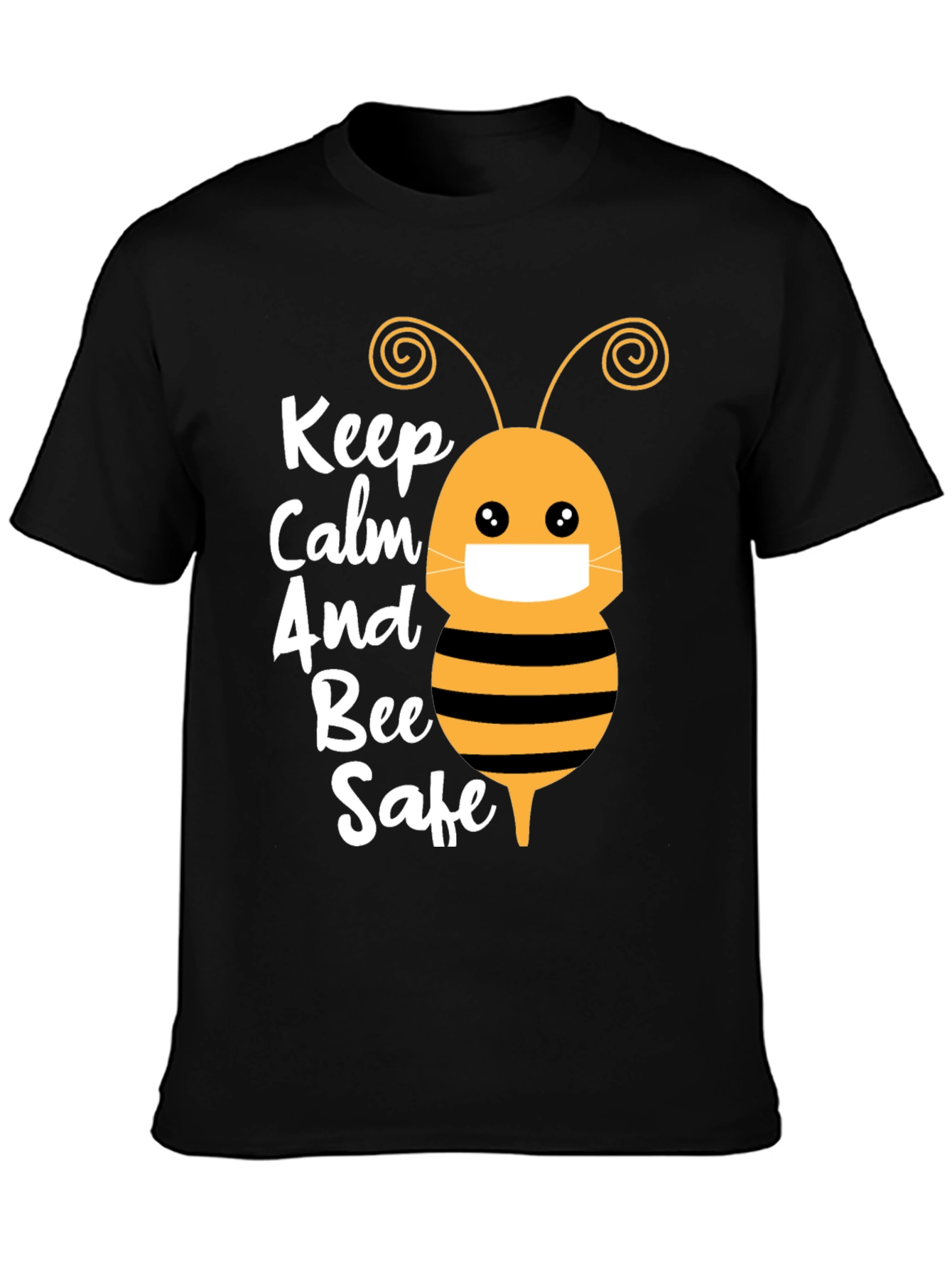Keep Calm and Bee Safe Graphic T-Shirt