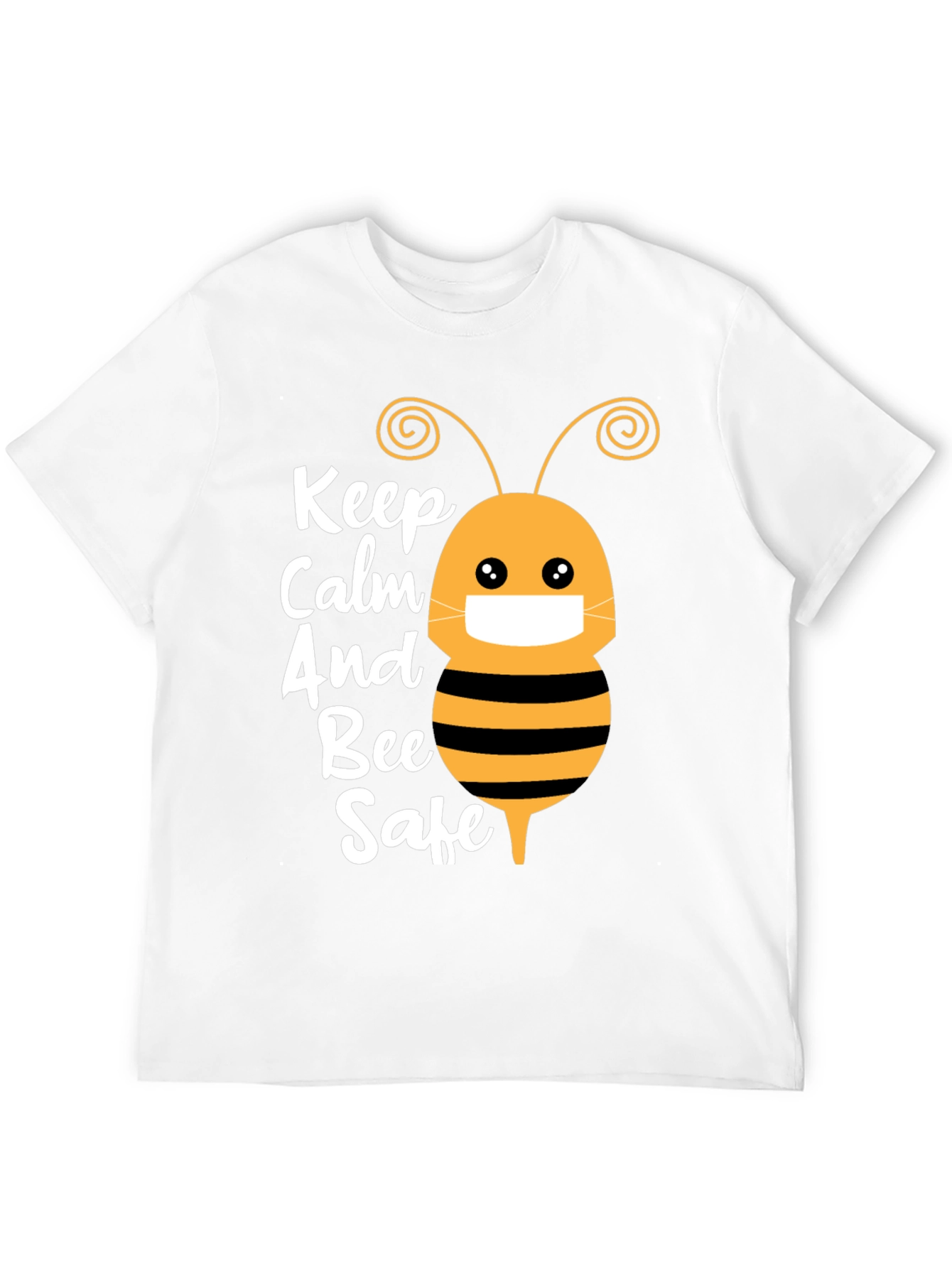 Keep Calm and Bee Safe Graphic T-Shirt