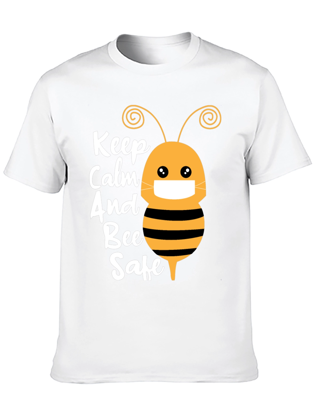 Keep Calm and Bee Safe Graphic T-Shirt