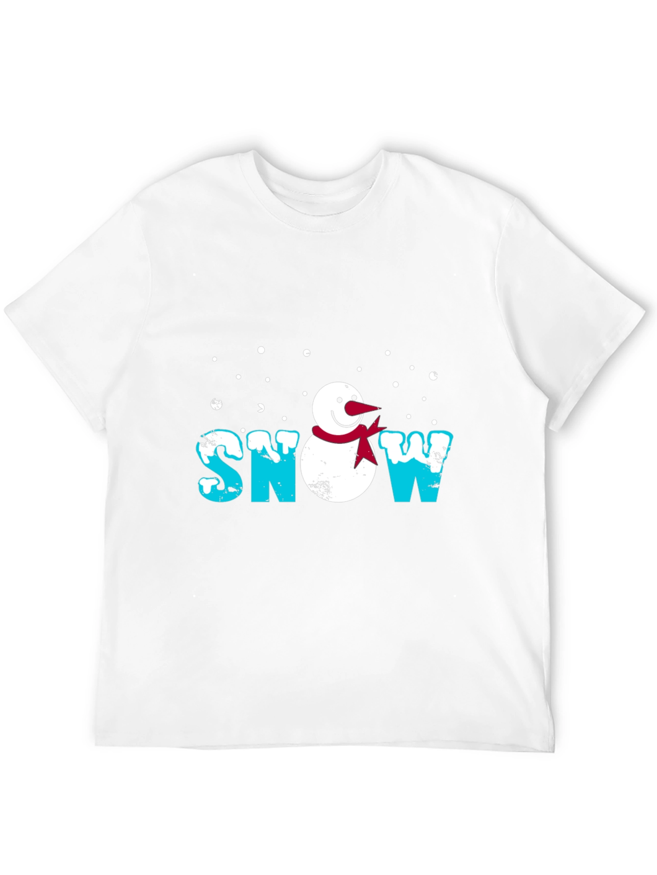 Snowman Graphic Print Black T-Shirt