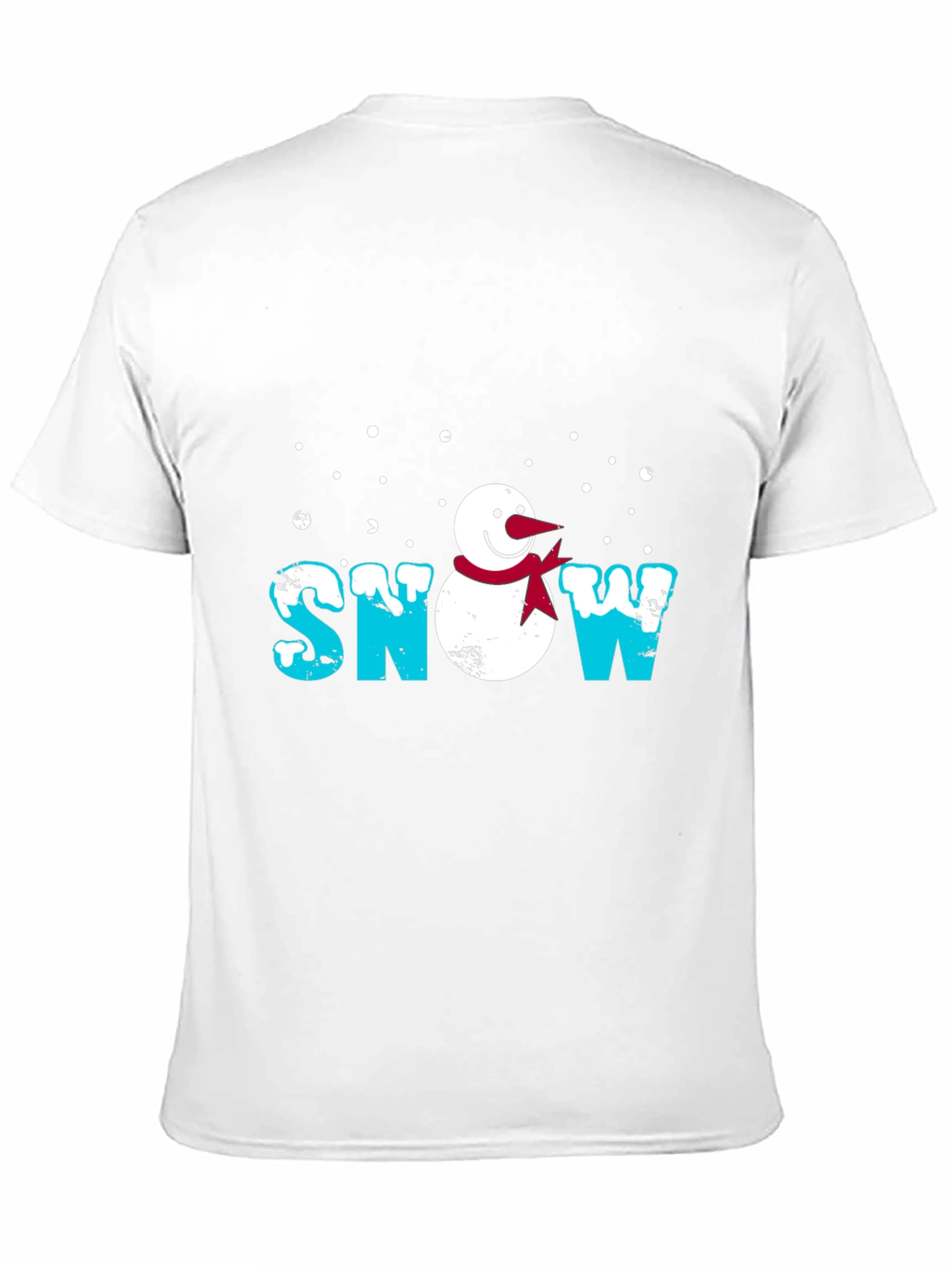 Snowman Graphic Print Black T-Shirt