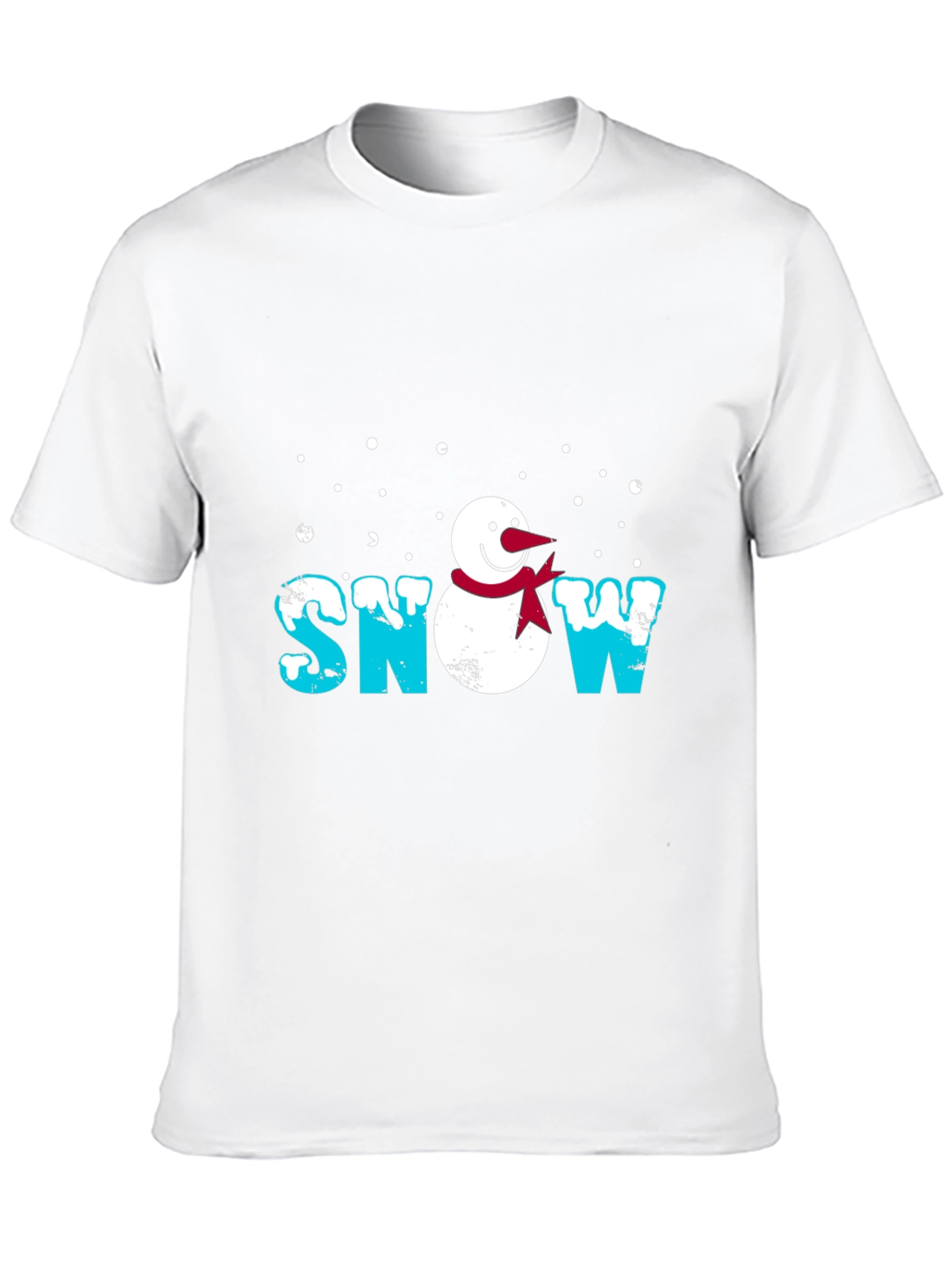 Snowman Graphic Print Black T-Shirt
