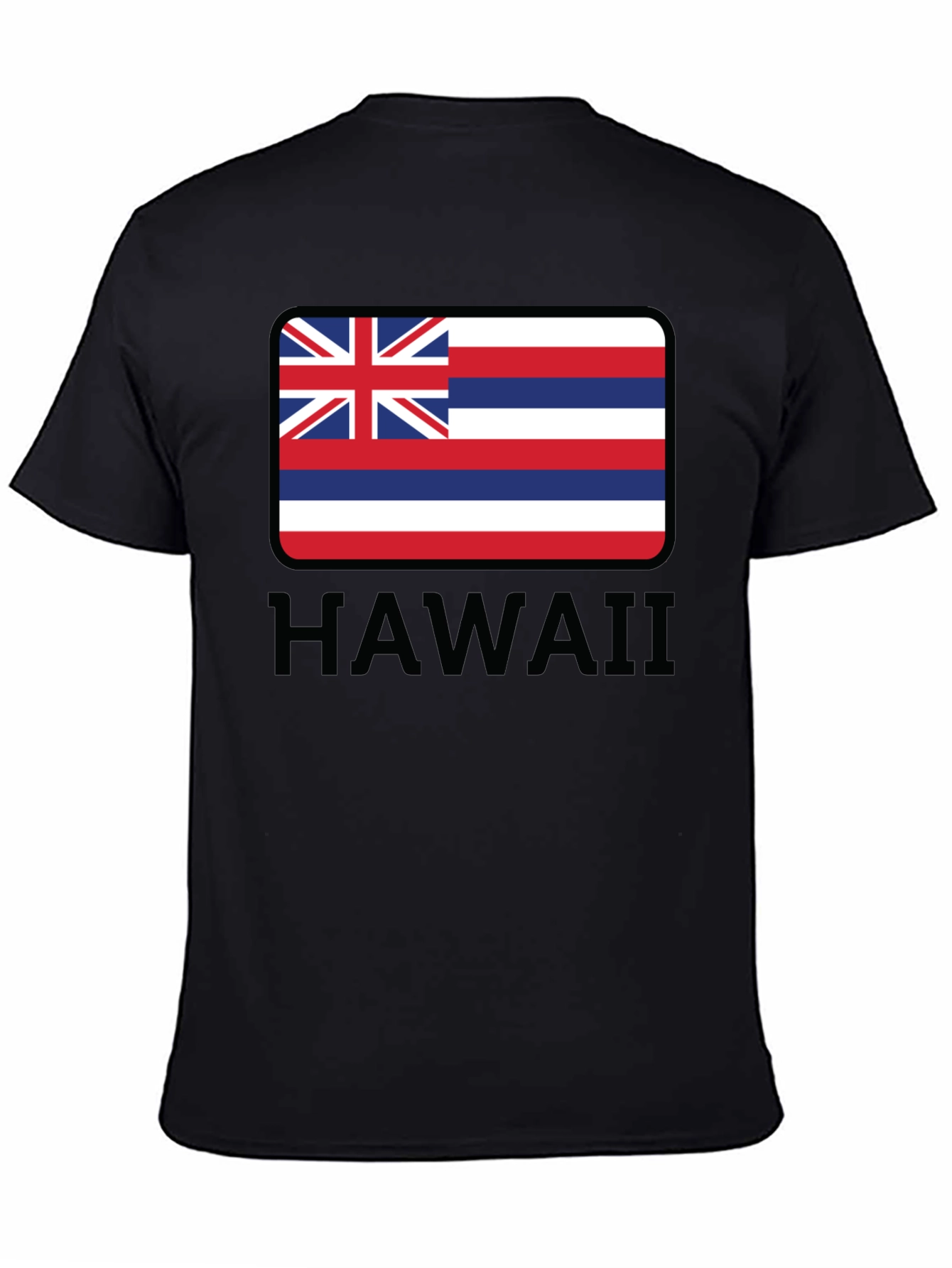 Hawaii Flag Graphic Black T-Shirt