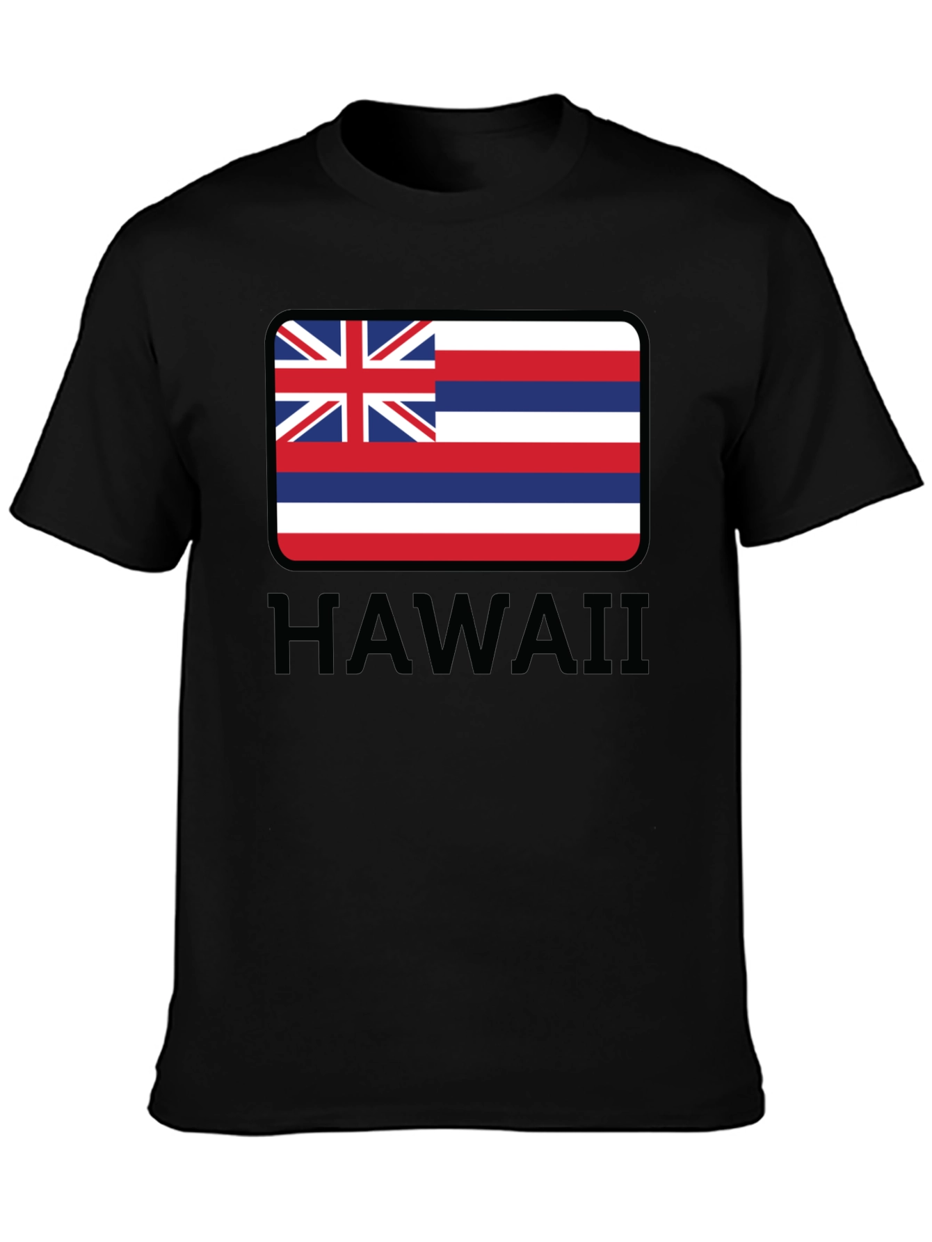 Hawaii Flag Graphic Black T-Shirt