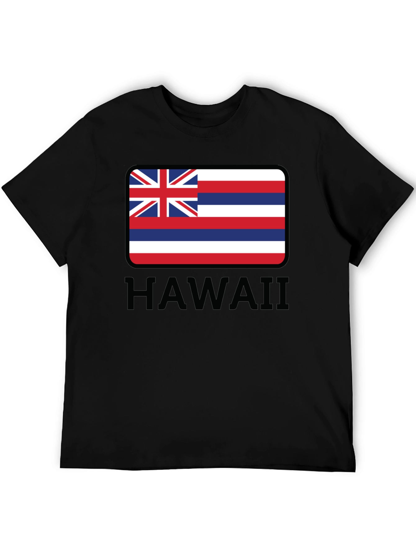 Hawaii Flag Graphic Black T-Shirt