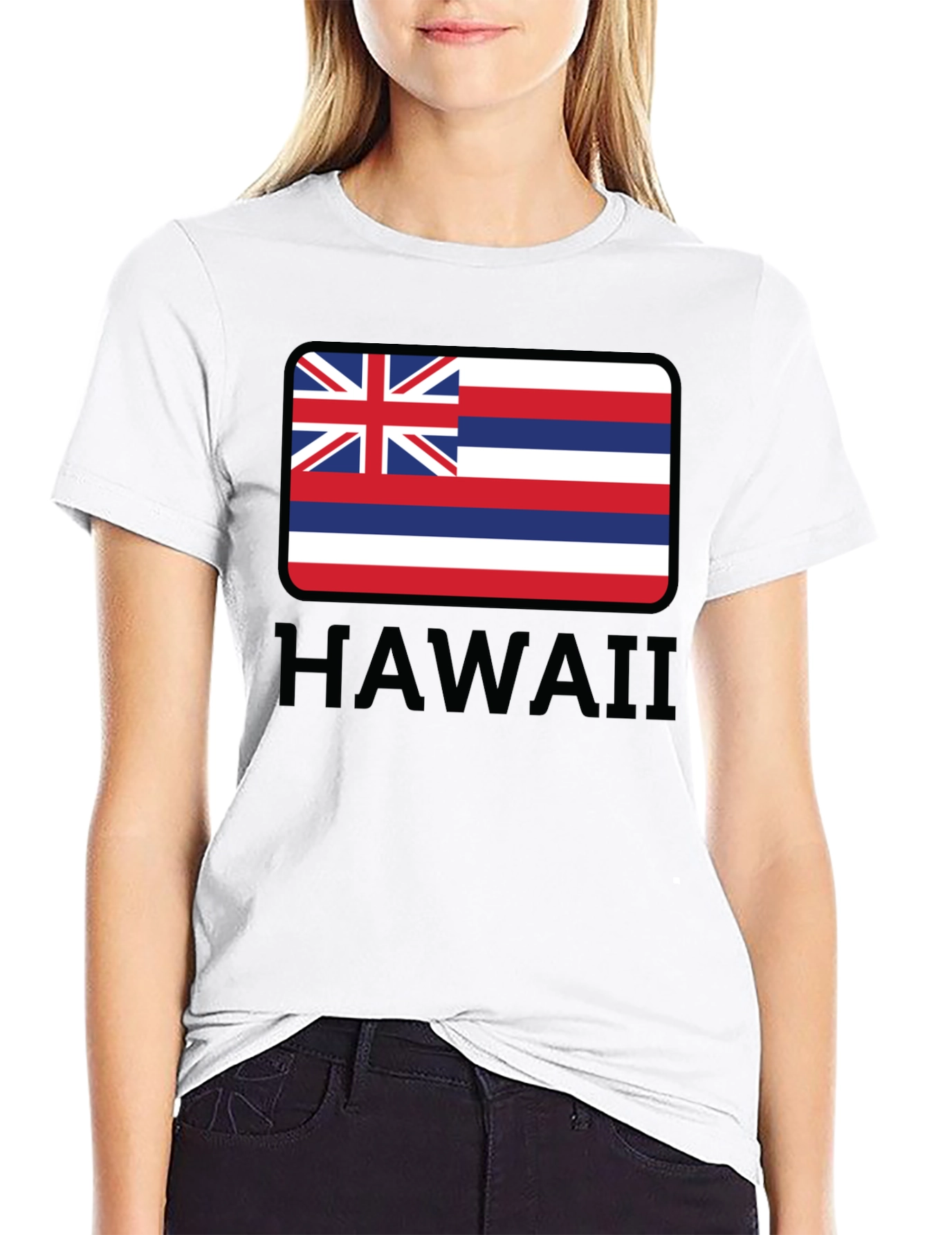 Hawaii Flag Graphic Black T-Shirt