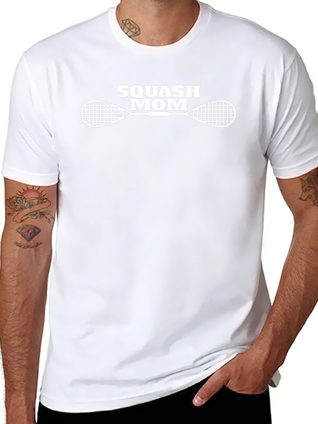 Squash Mom Graphic T-Shirt - Black
