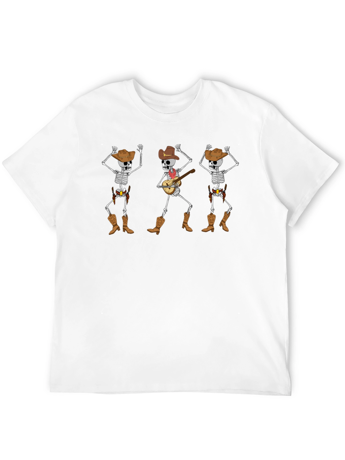 Dancing Cowboy Skeleton T-Shirt - Black