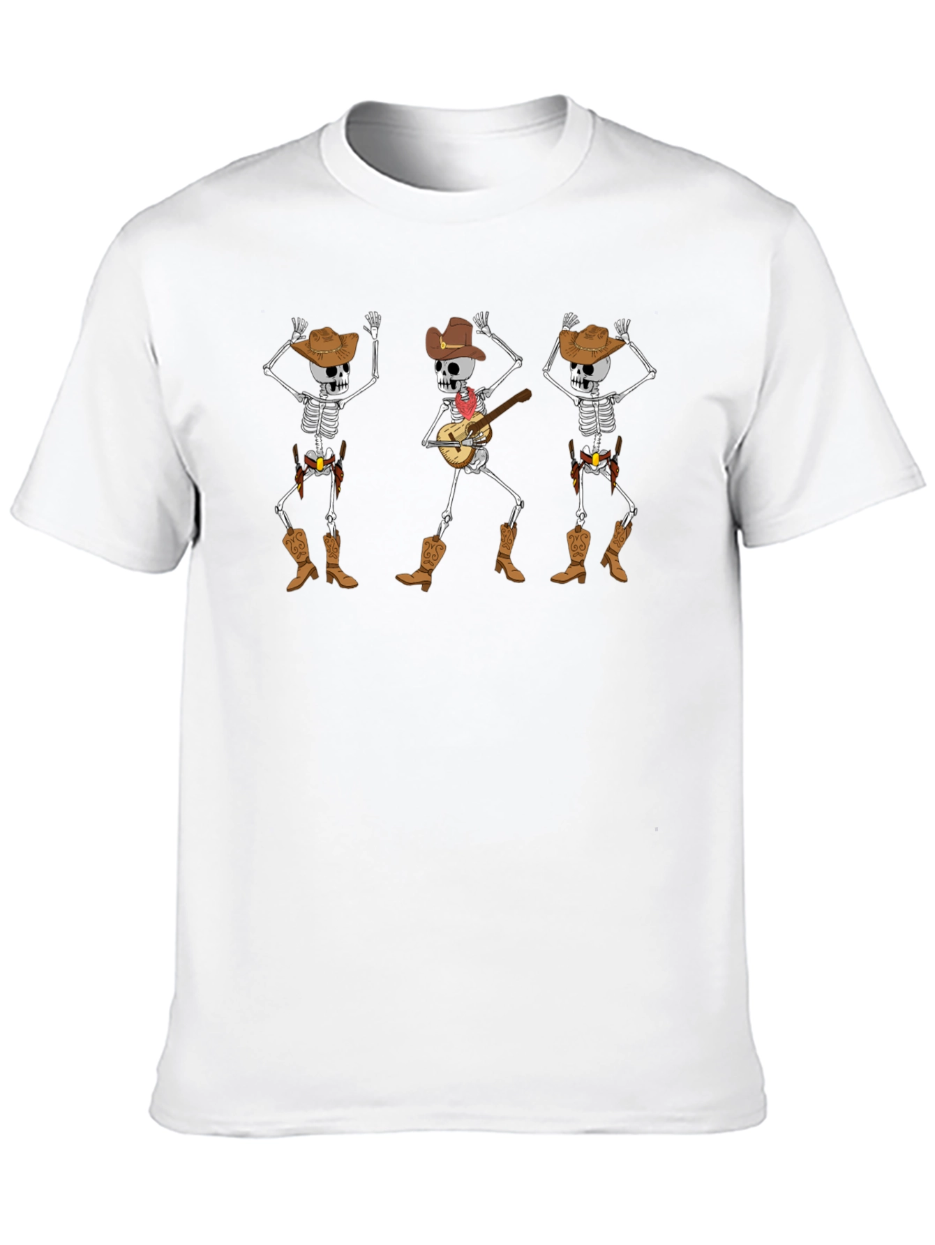Dancing Cowboy Skeleton T-Shirt - Black