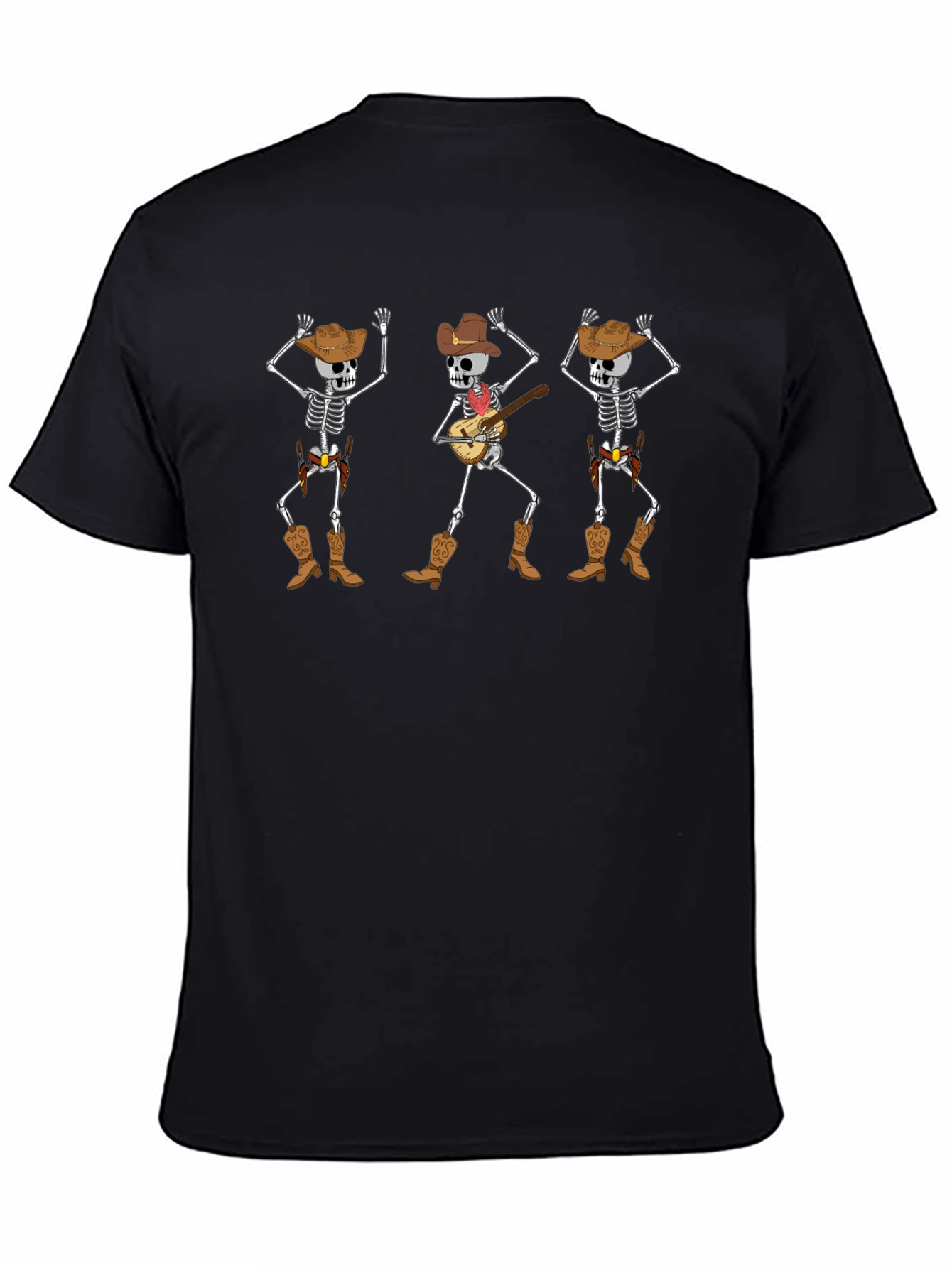 Dancing Cowboy Skeleton T-Shirt - Black